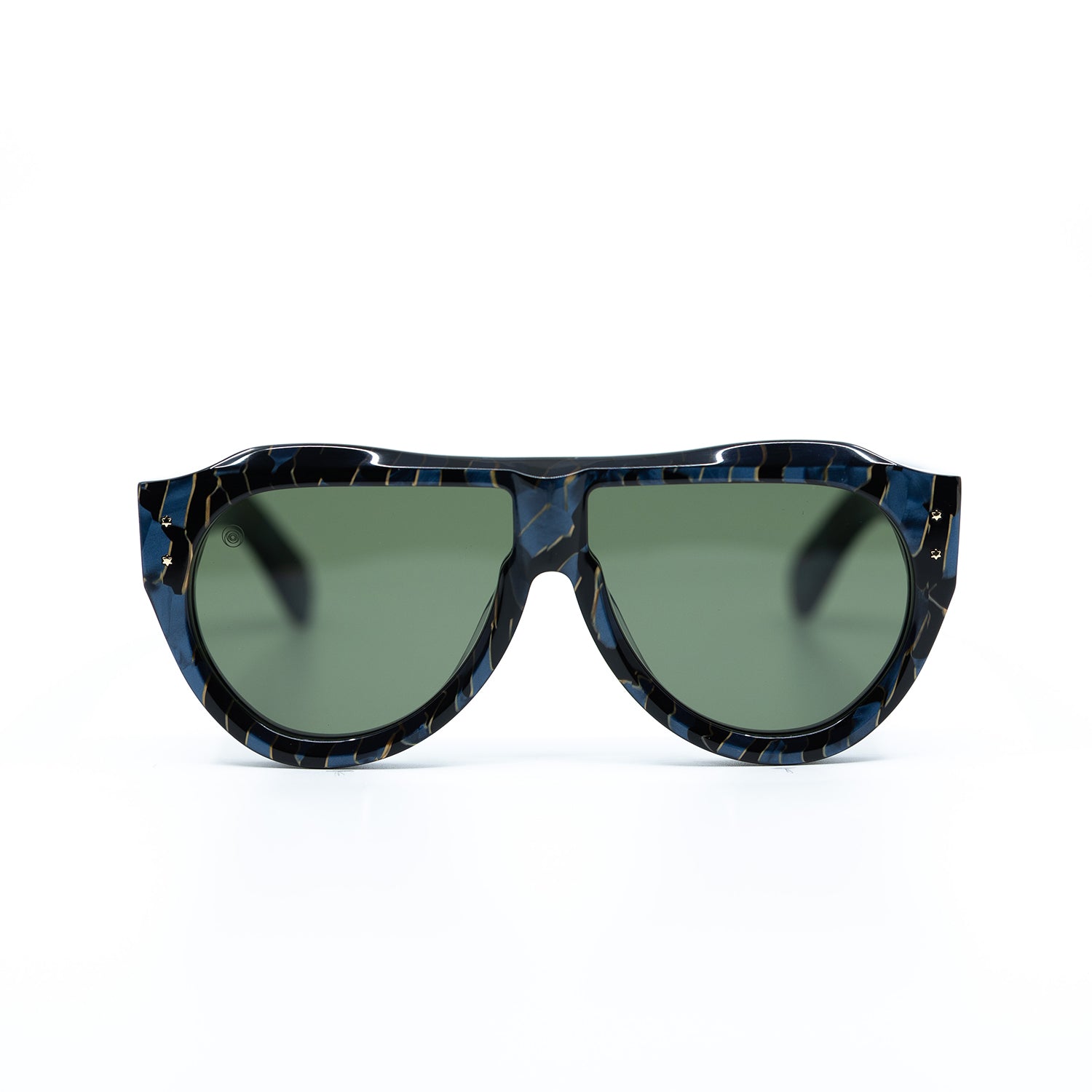 Otto Sunglasses with Azurite Frame & Green Lens | Taxxon X Cruzada Special Edition