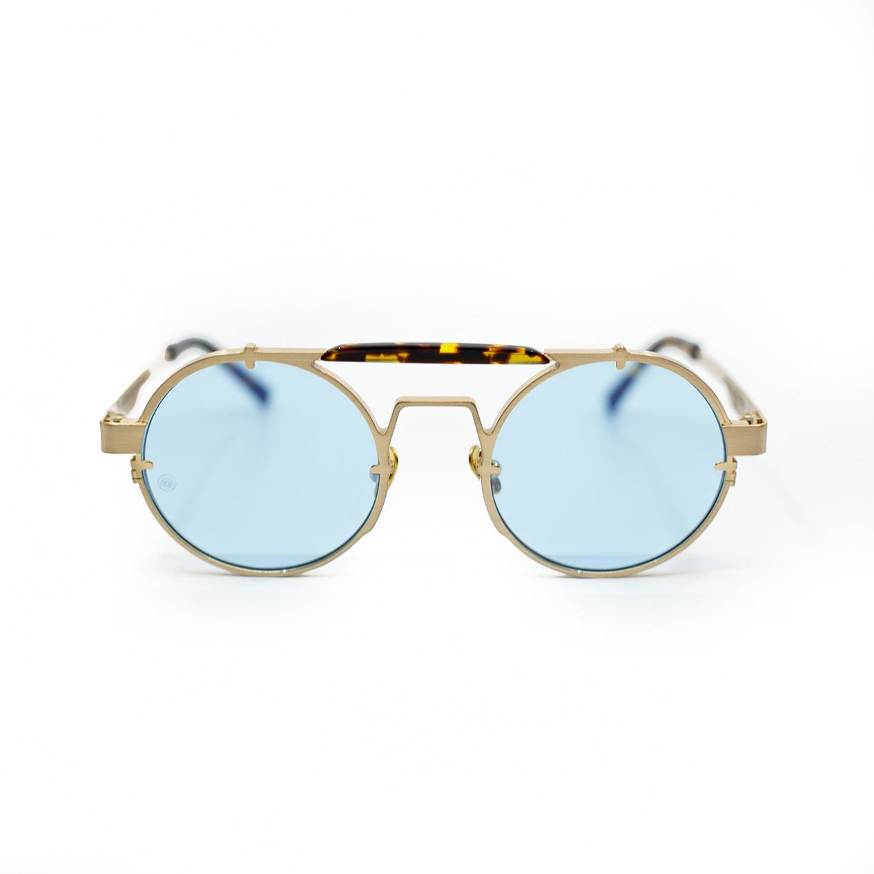 Lennon Sunglasses with Havana Frame & Light Blue Lens