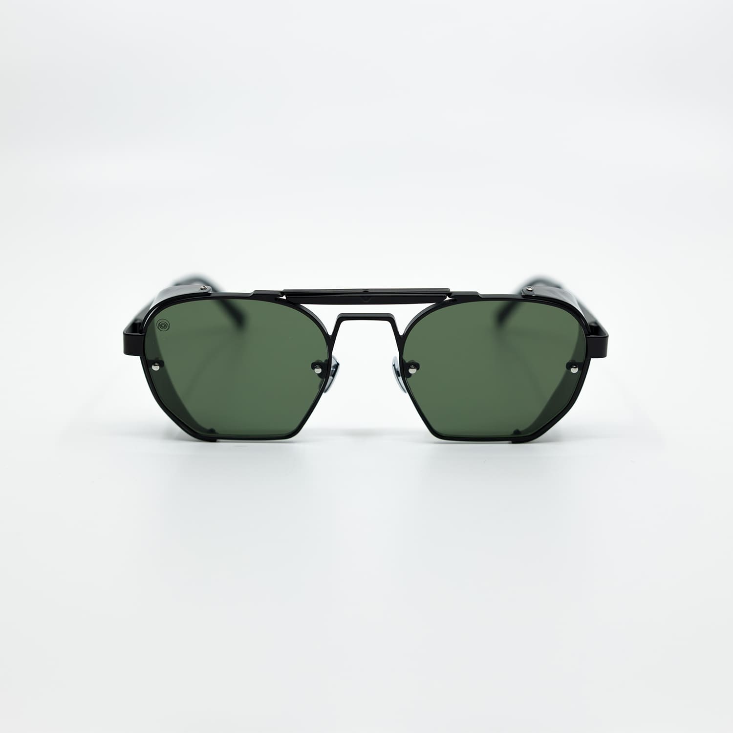 Sully Sunglasses with Black Frame & Green Lens