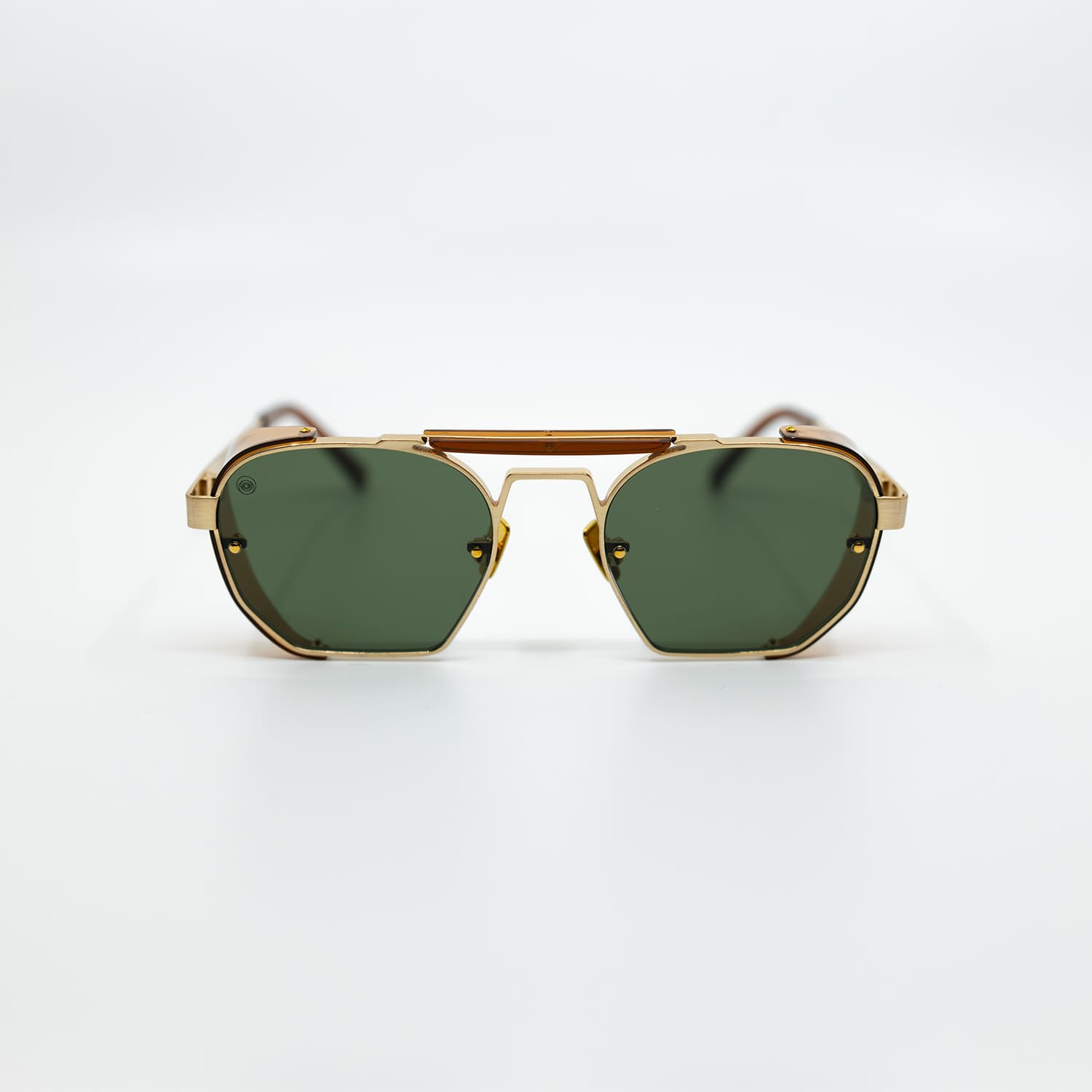 Sully Sunglasses with Brown Frame & Green Lens