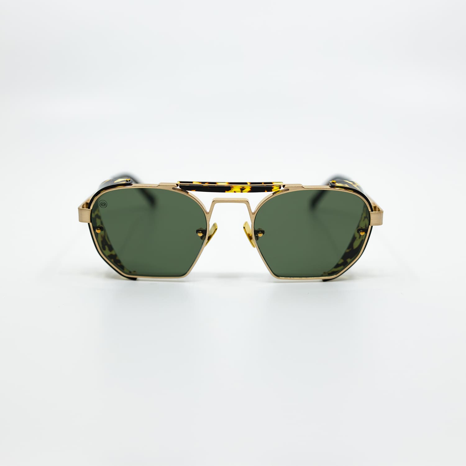 Sully Sunglasses with Havana Frame & Green Lens