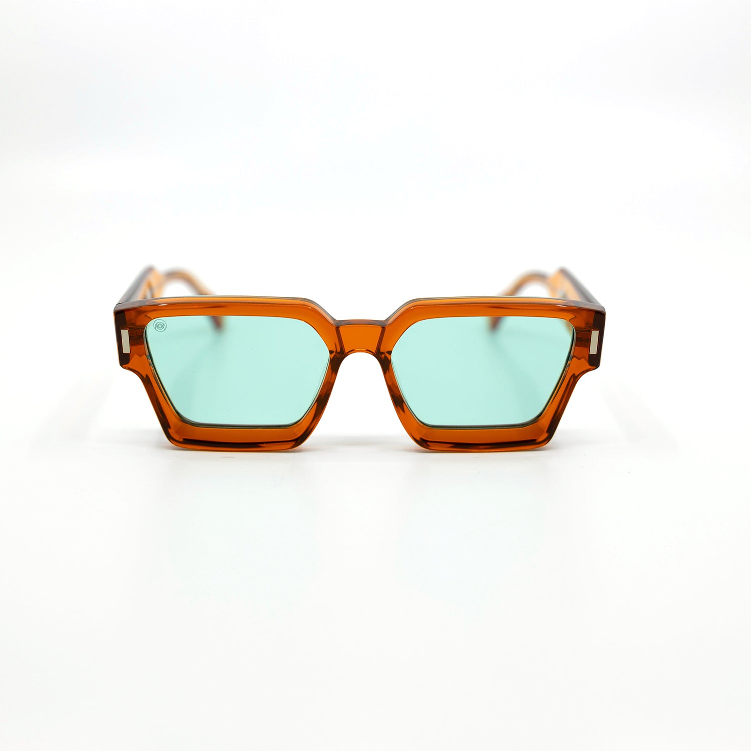 008 Sunglasses with Amber Frame & Aqua Lens