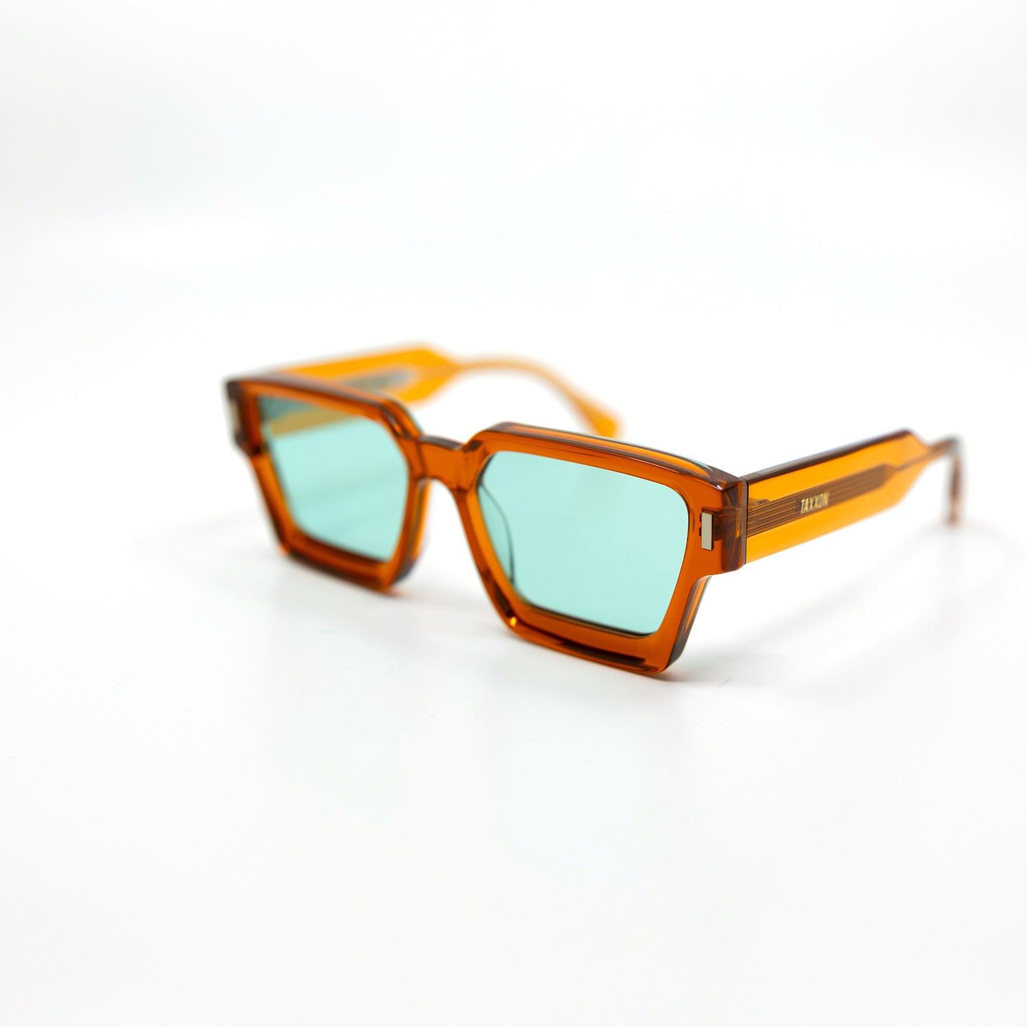 008 Sunglasses with Amber Frame & Aqua Lens