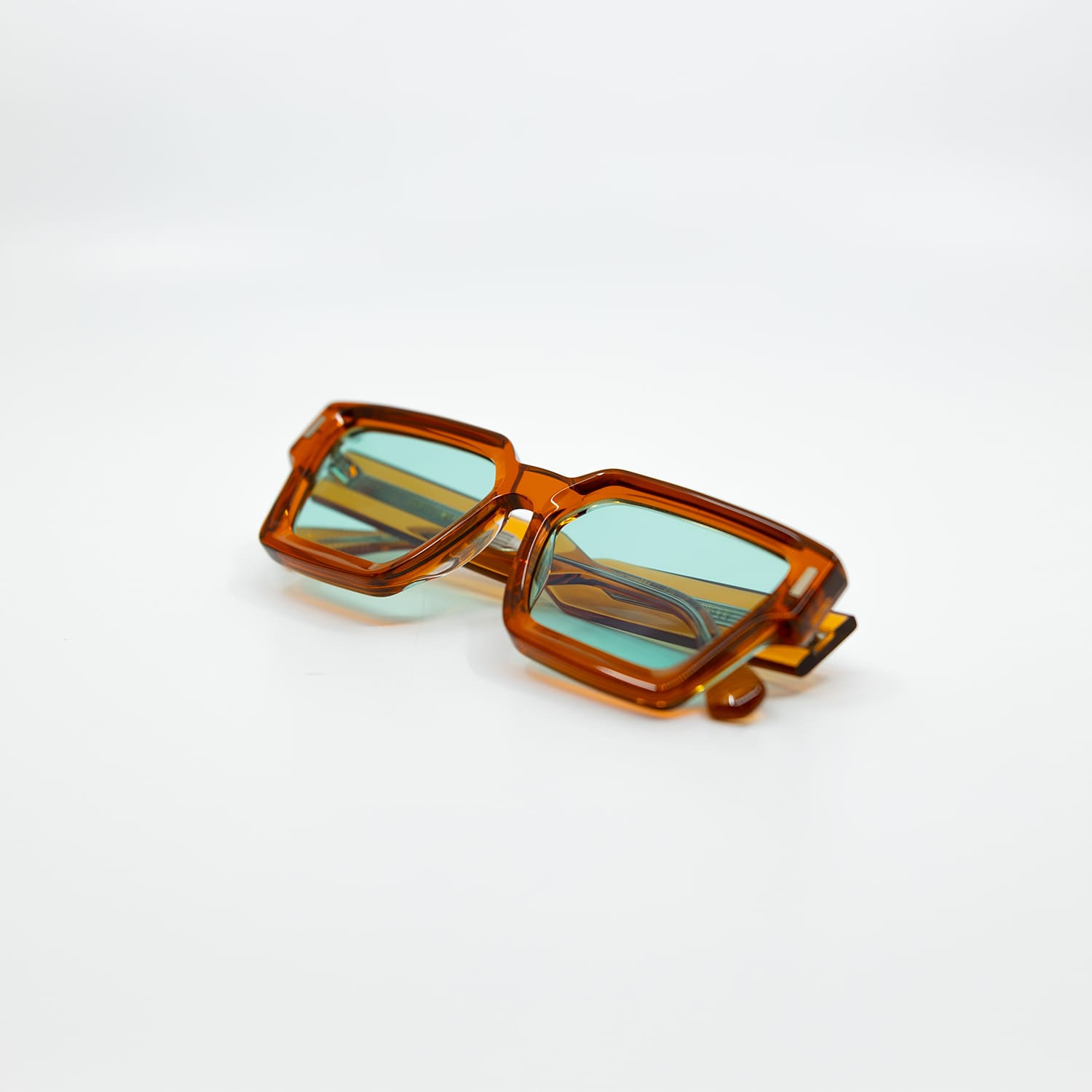 008 Sunglasses with Amber Frame & Aqua Lens – TAXXON Eyewear