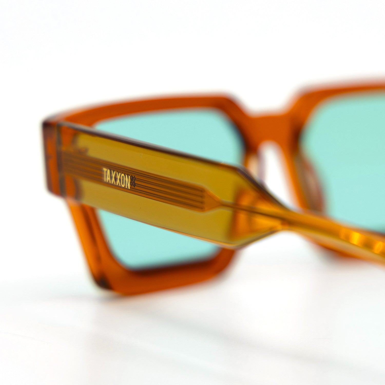 008 Sunglasses with Amber Frame & Aqua Lens