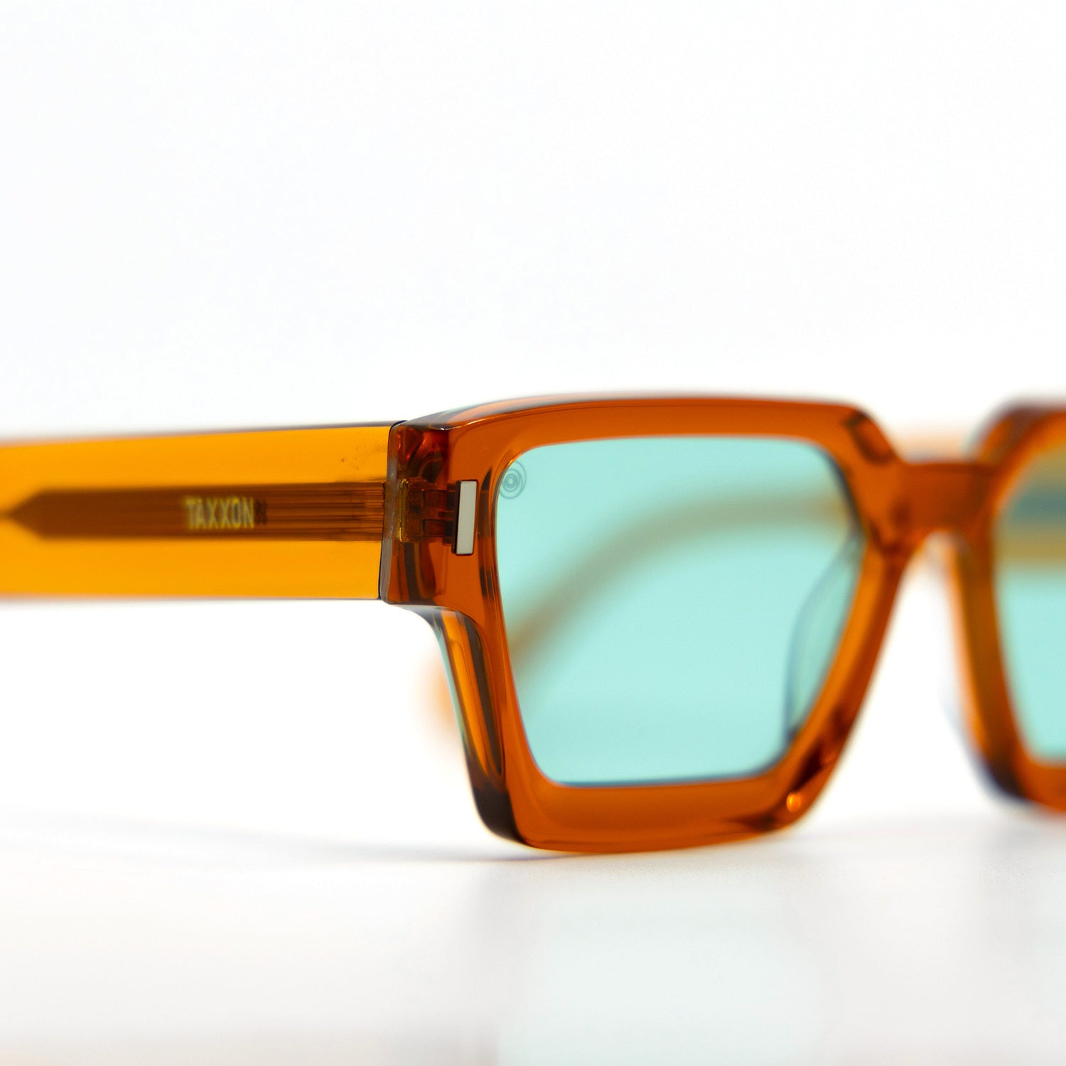 008 Sunglasses with Amber Frame & Aqua Lens