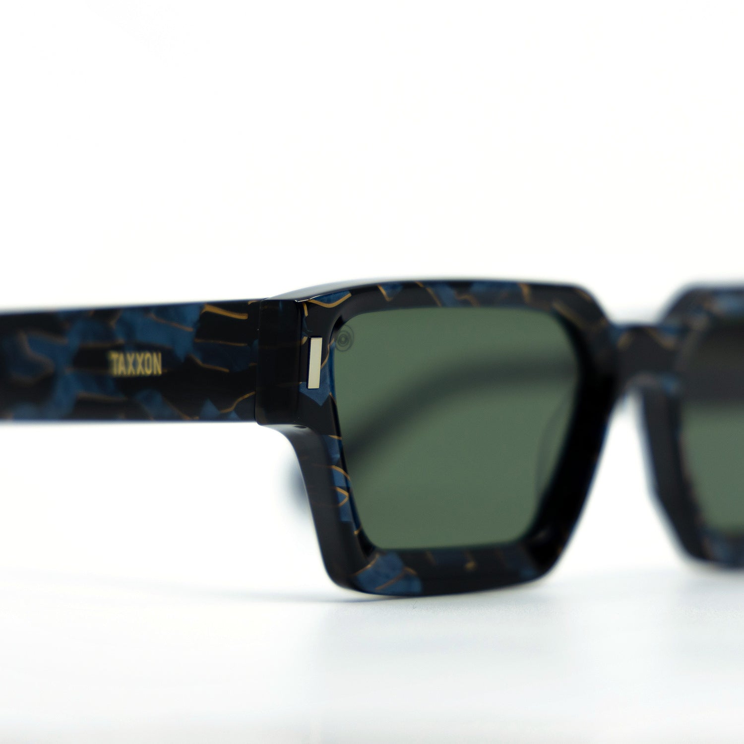 008 Sunglasses with Azurite Frame & Green Lens