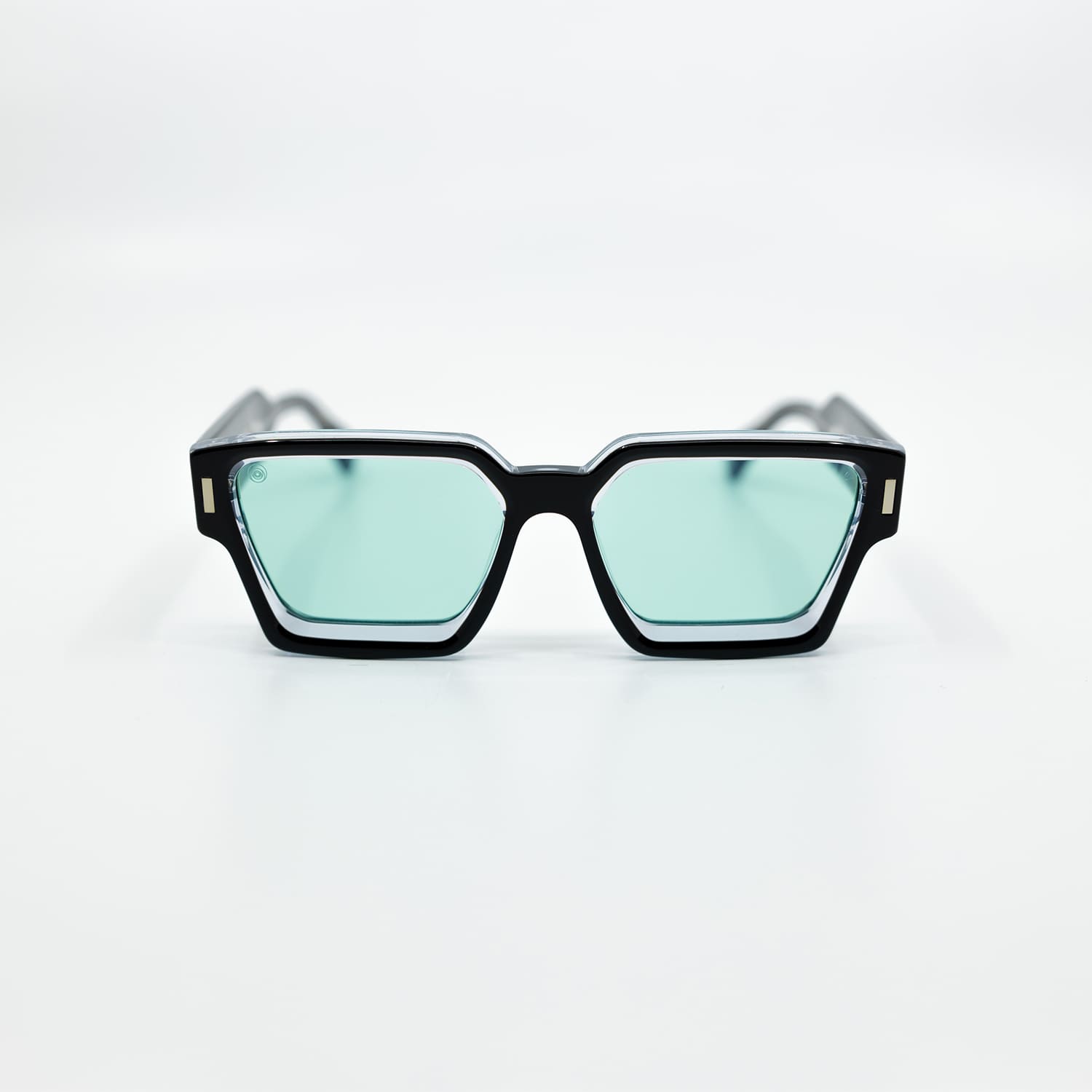008 Sunglasses with Black Frame & Aqua Lens