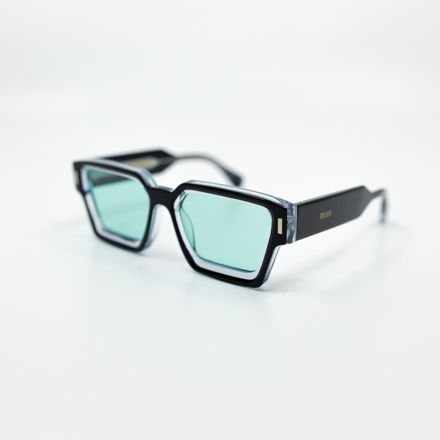 008 Sunglasses with Black Frame & Aqua Lens