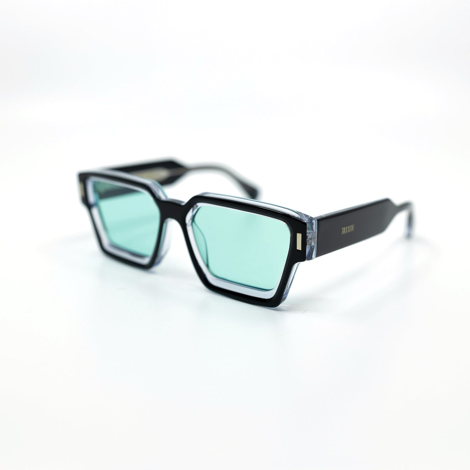 008 Sunglasses with Black Frame & Aqua Lens