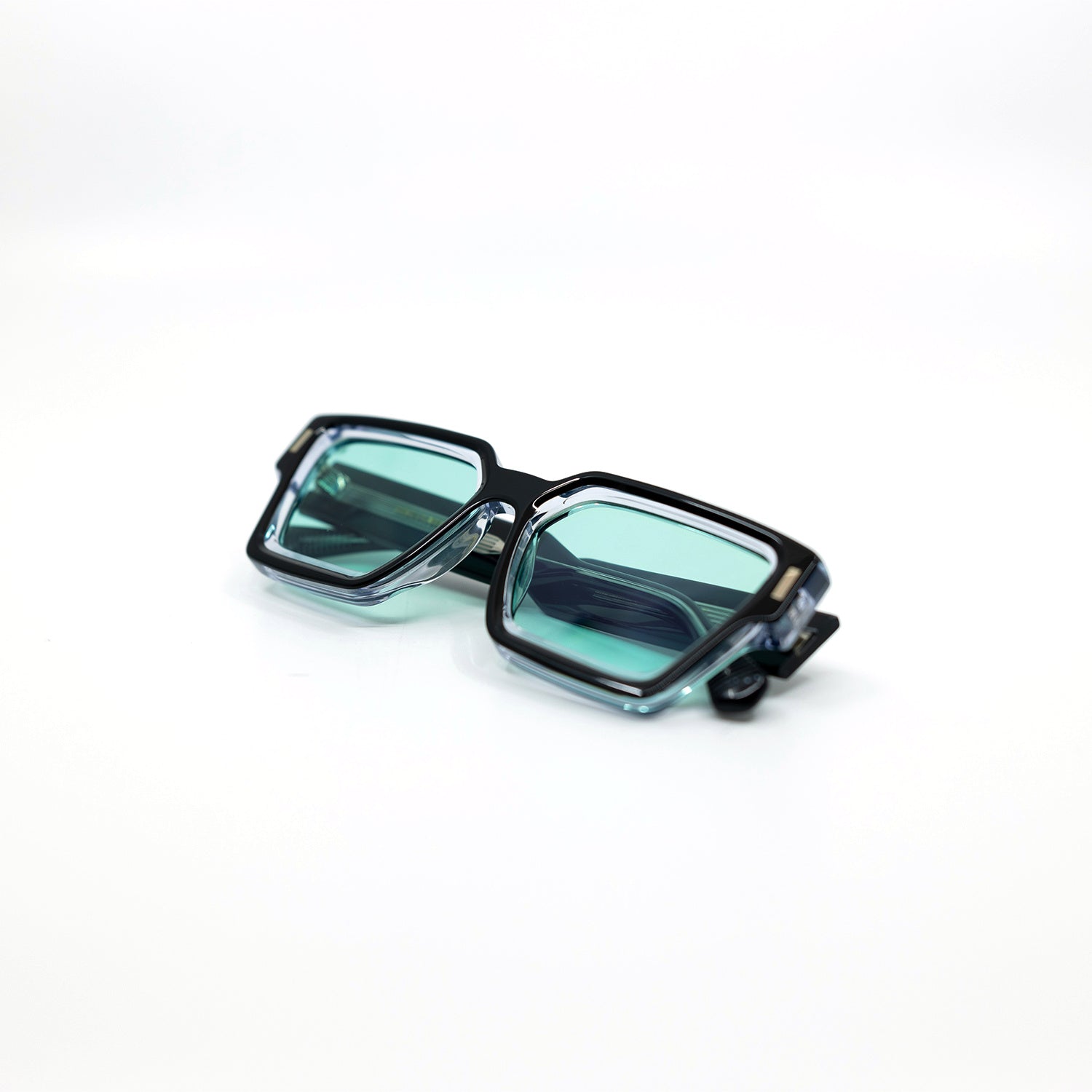 008 Sunglasses with Black Frame & Aqua Lens