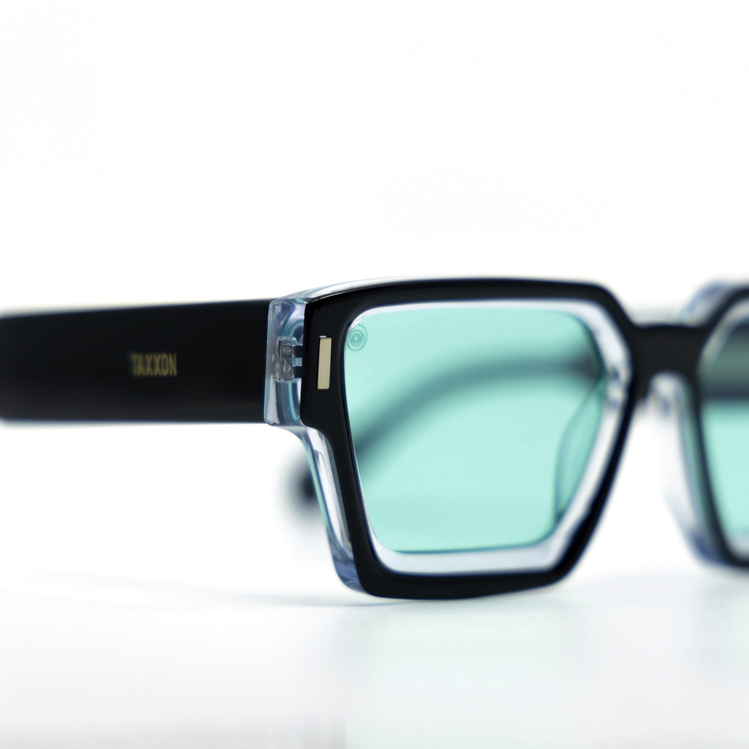 008 Sunglasses with Black Frame & Aqua Lens