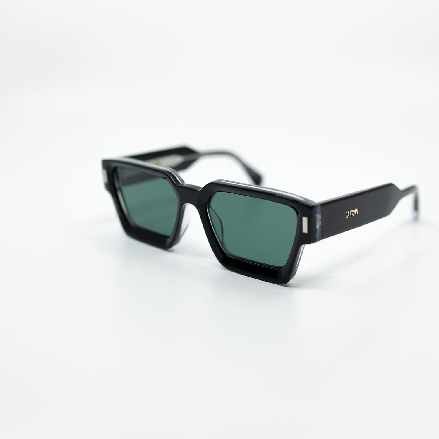 008 Sunglasses with Black Frame & Green Lens