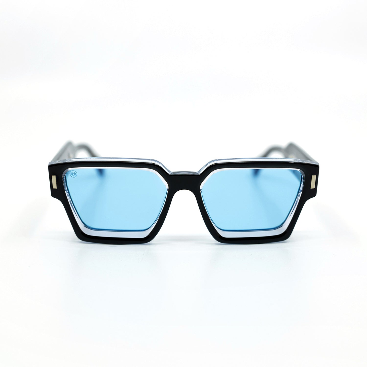 008 Sunglasses with Black Frame & Light Blue Lens
