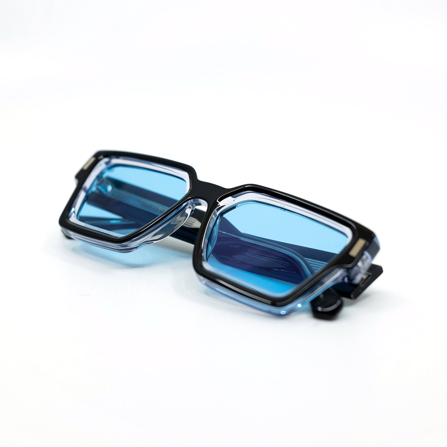 008 Sunglasses with Black Frame & Light Blue Lens