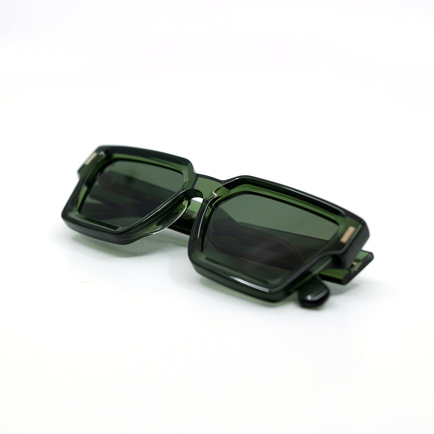 008 Sunglasses with Olive Frame & Green Lens