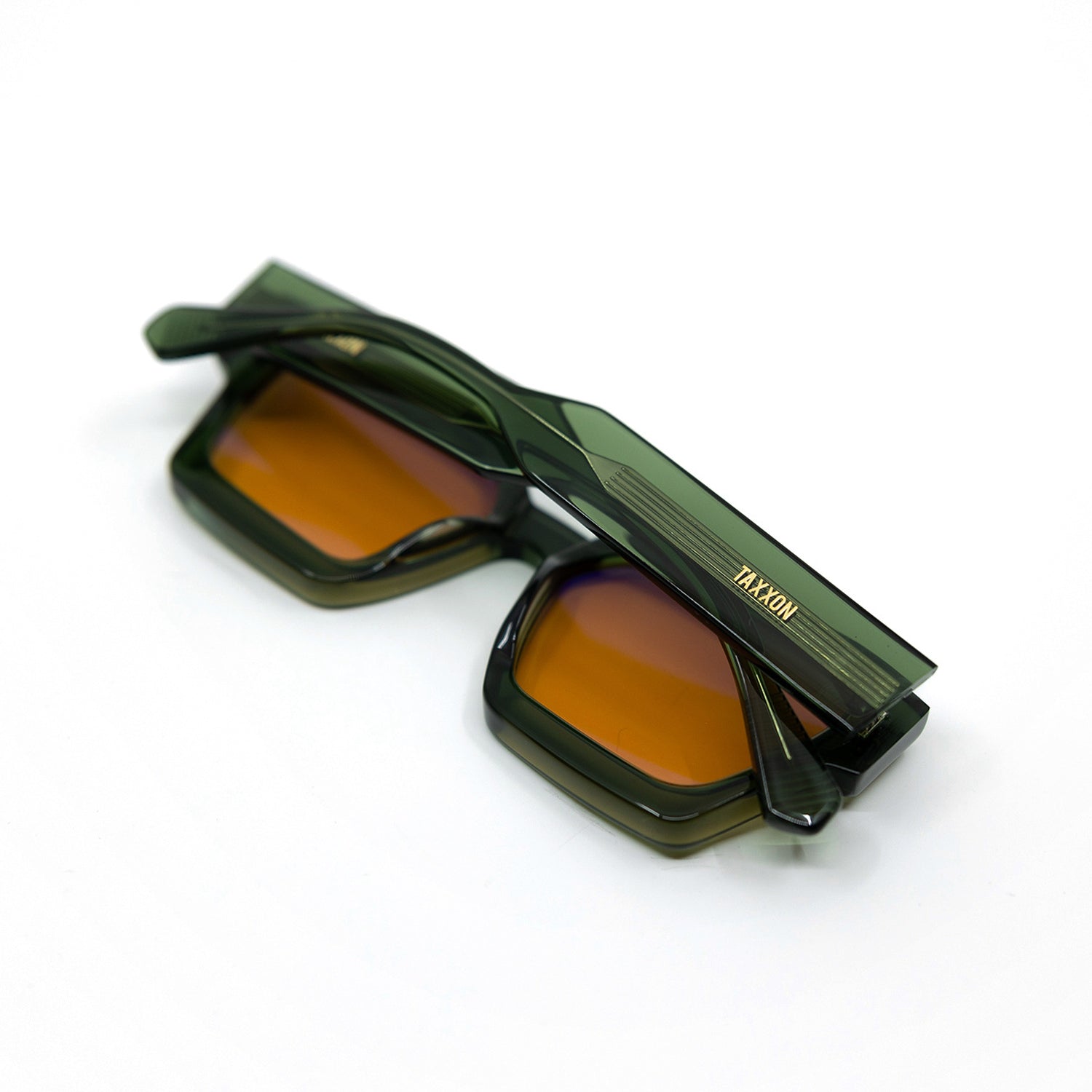 008 Sunglasses with Olive Frame & Orange Lens