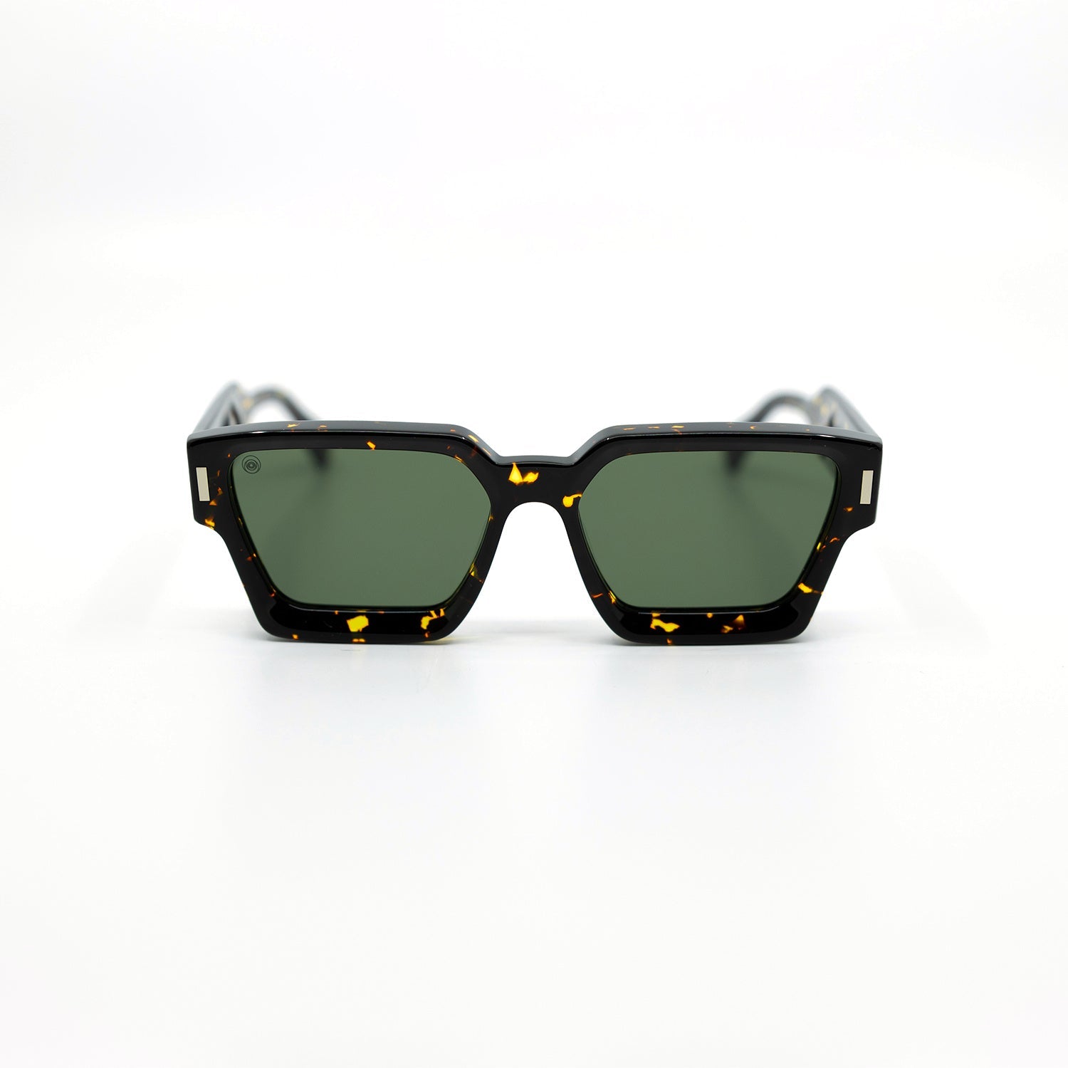 008 Sunglasses with Havana Frame & Green Lens