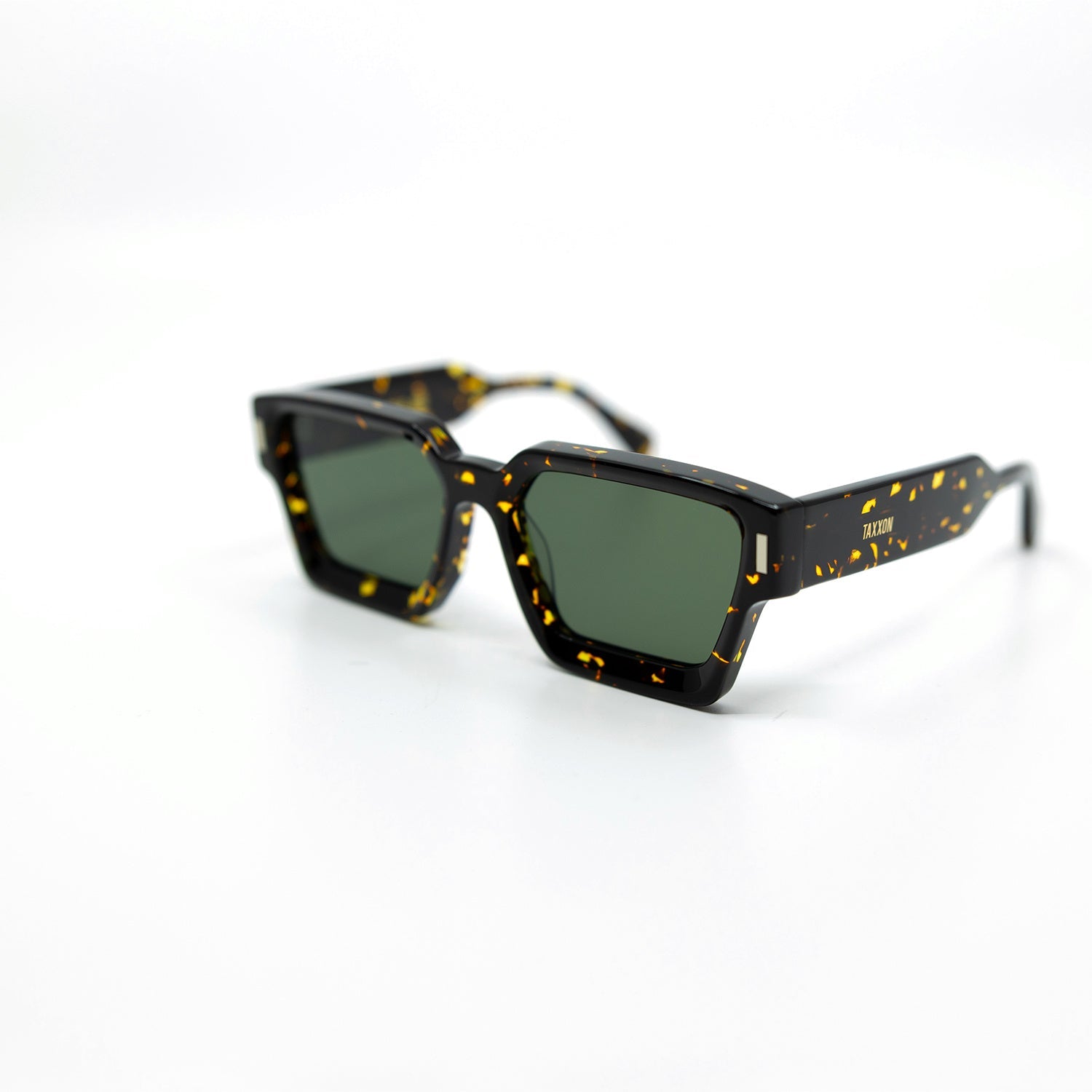 008 Sunglasses with Havana Frame & Green Lens