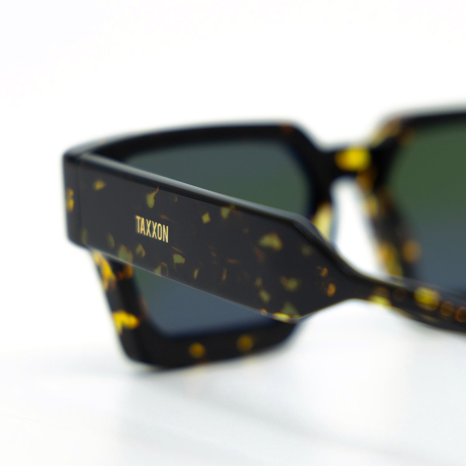008 Sunglasses with Havana Frame & Green Lens