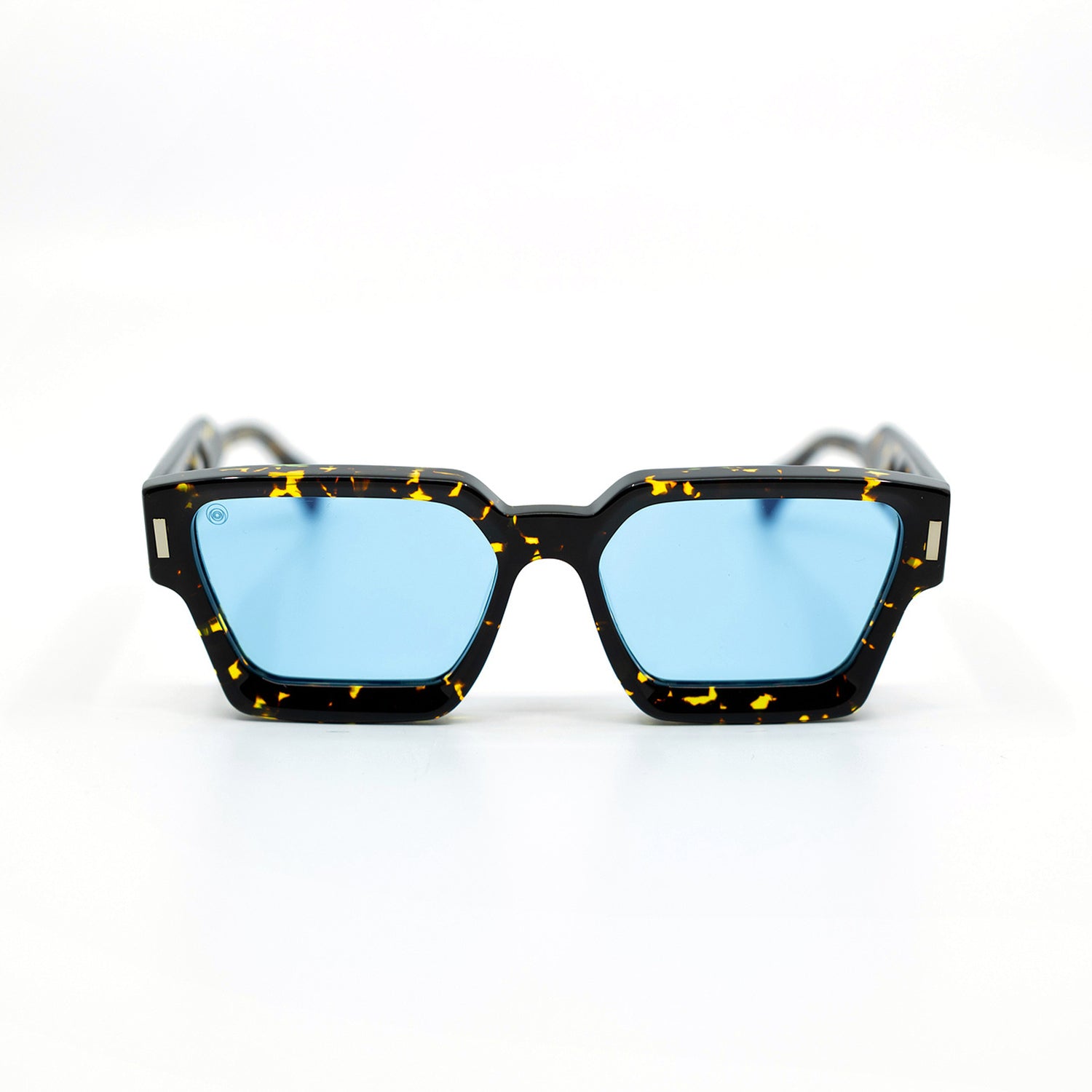 008 Sunglasses with Havana Frame & Light Blue Lens