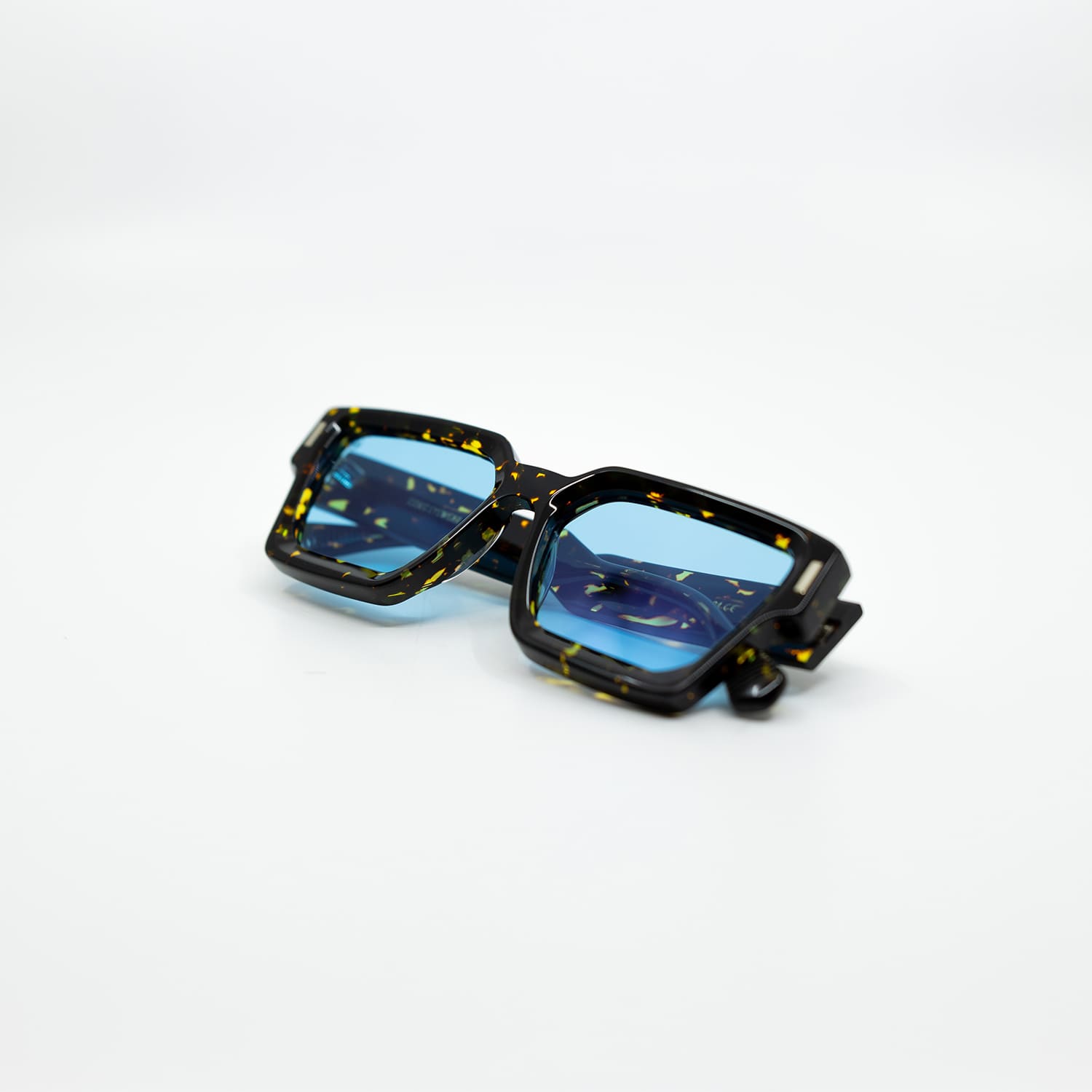 008 Sunglasses with Tortoise Frame & Light Blue Lens