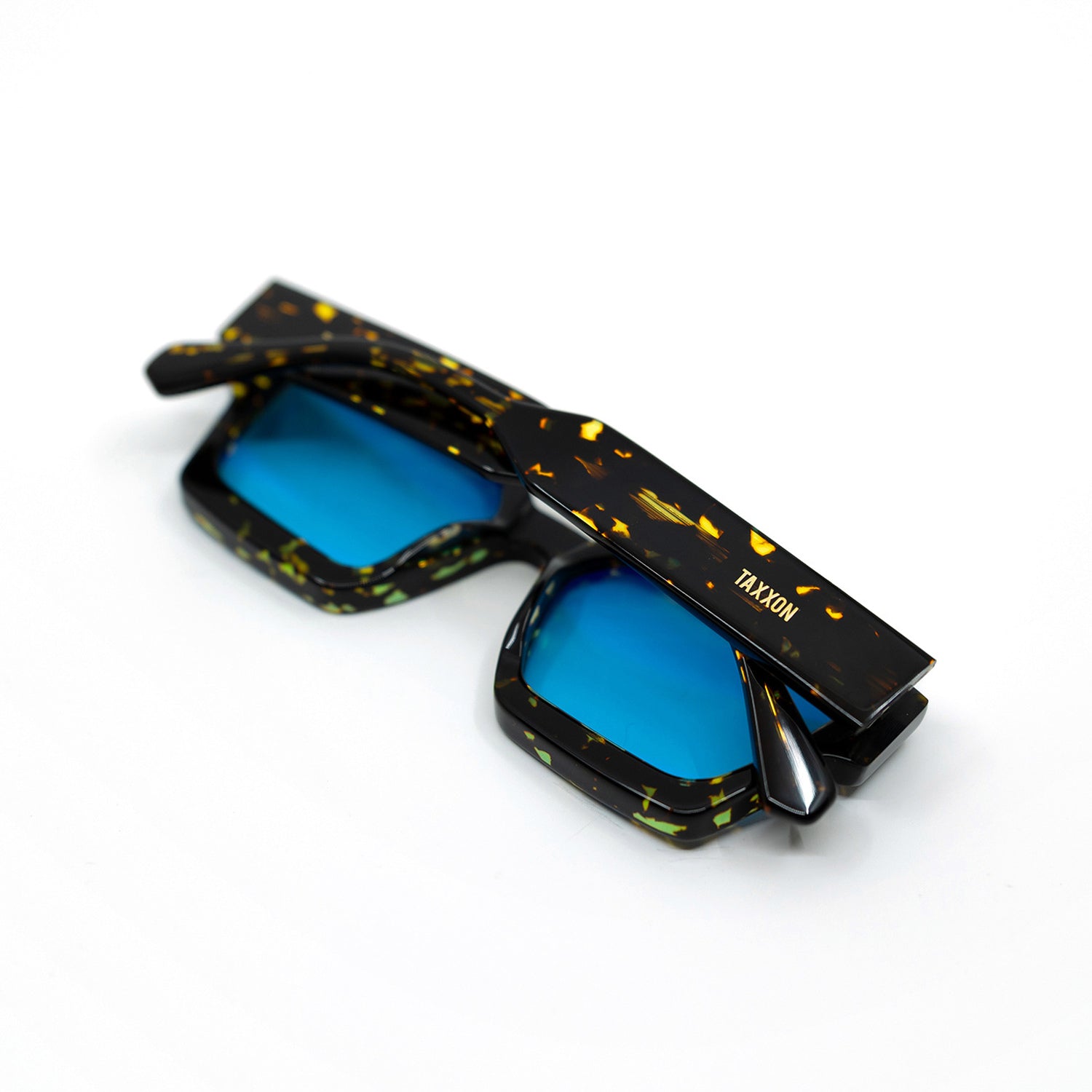 008 Sunglasses with Havana Frame & Light Blue Lens