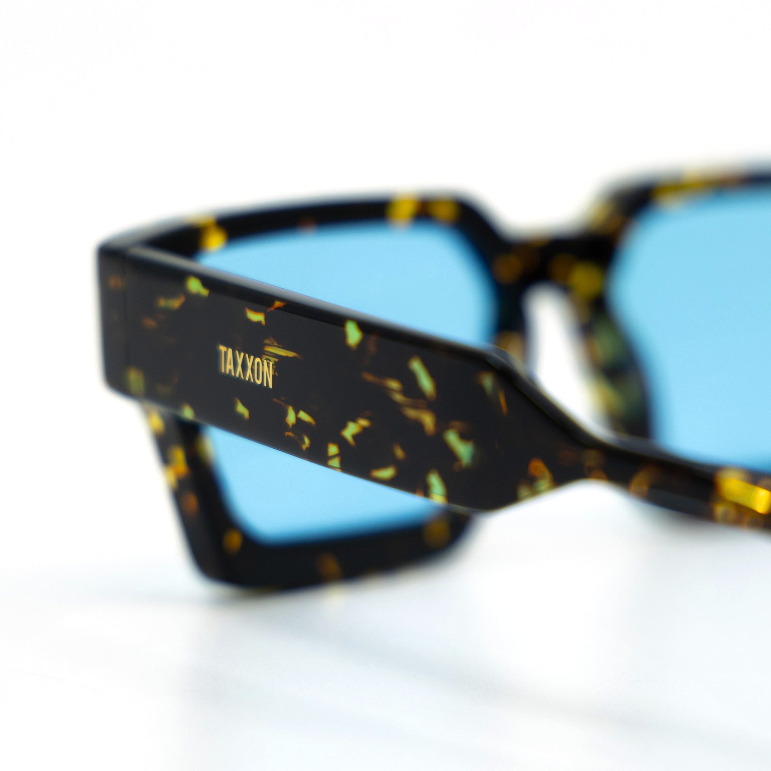008 Sunglasses with Havana Frame & Light Blue Lens