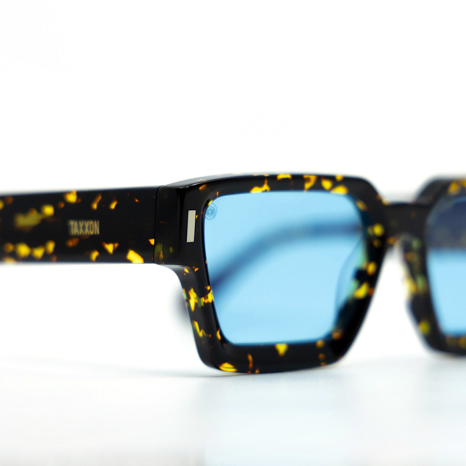 008 Sunglasses with Havana Frame & Light Blue Lens