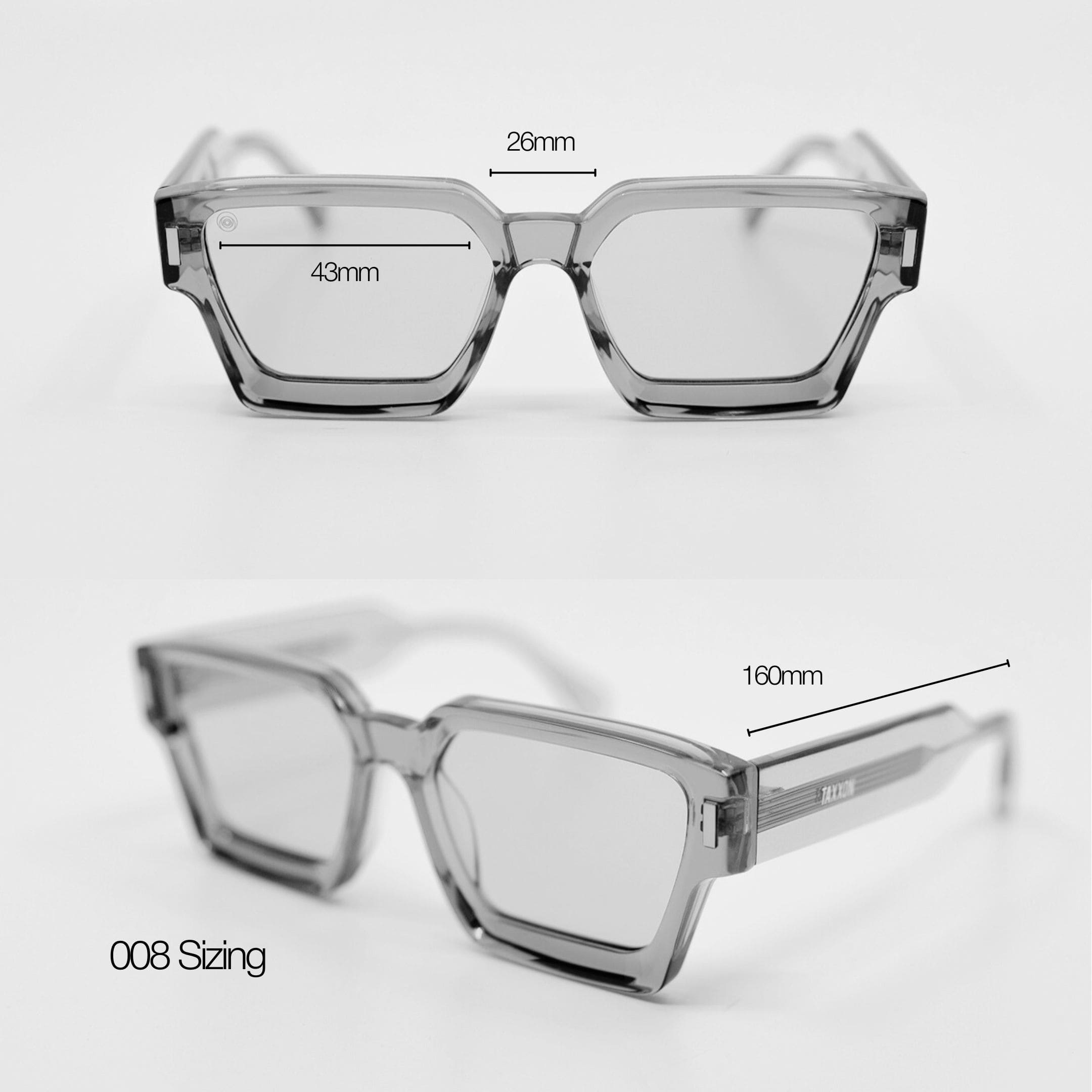 008 Sunglasses with Black Frame & Orange Lens
