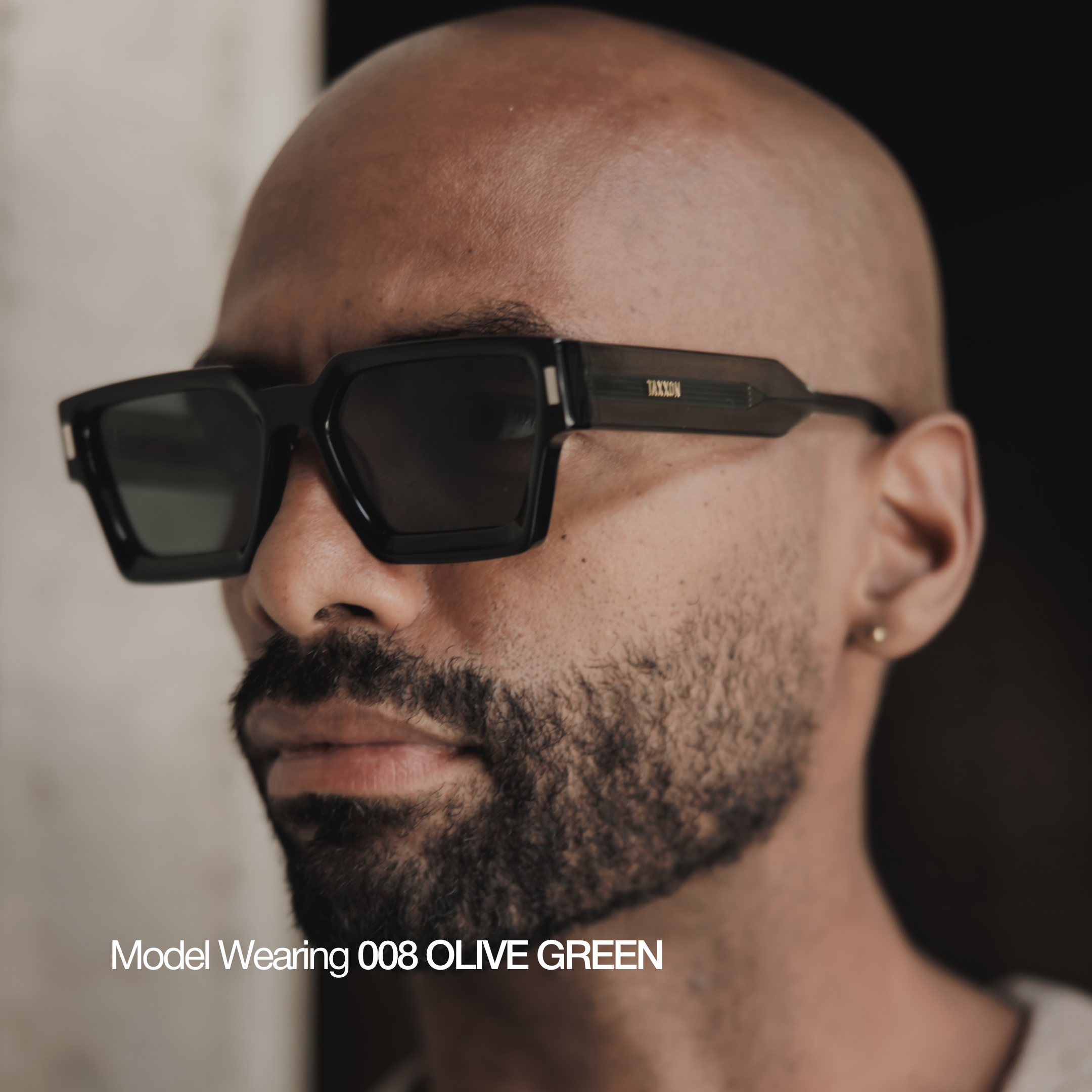 008 Sunglasses with Black Frame & Green Lens