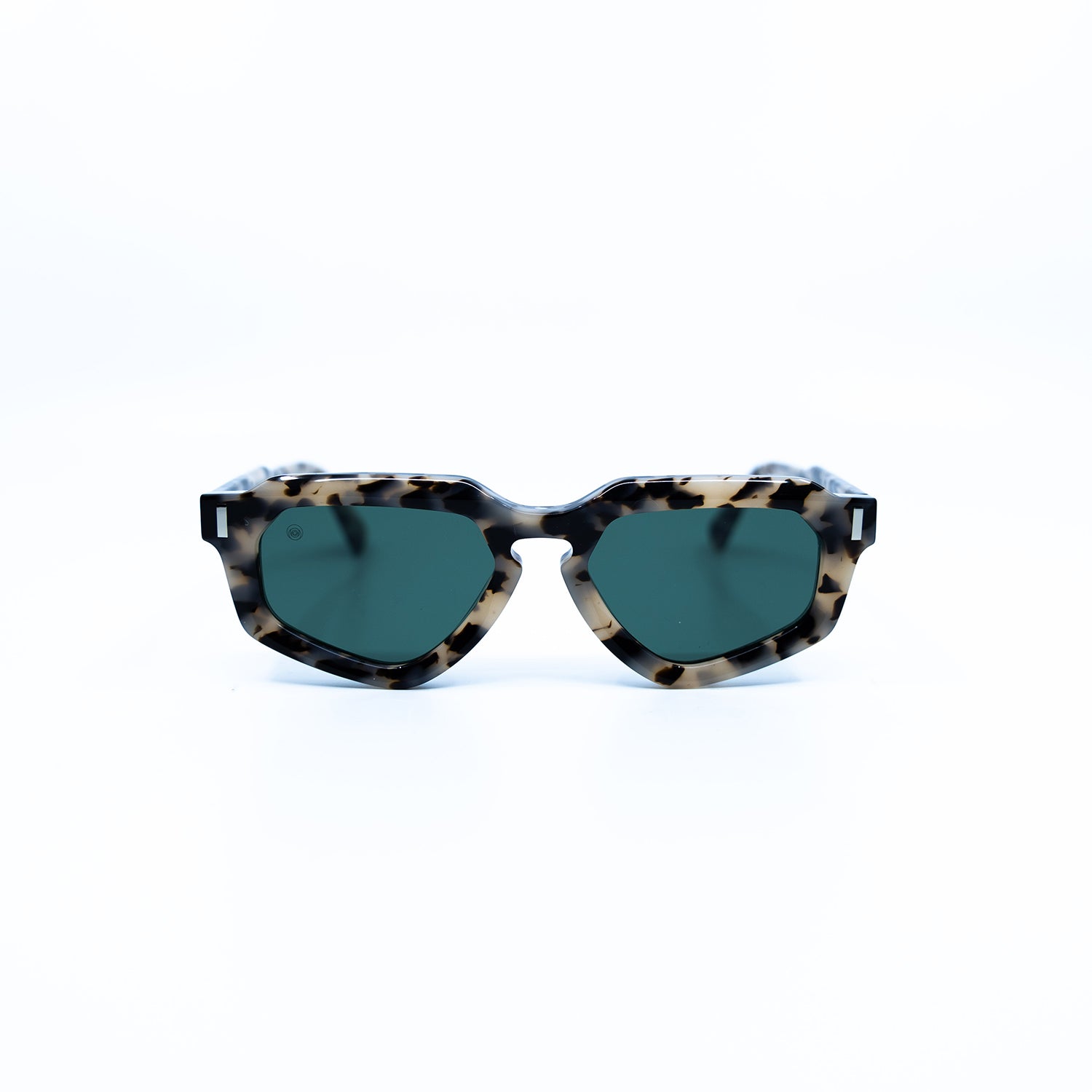 Avitio Sunglasses with Cream Frame & Green Lens