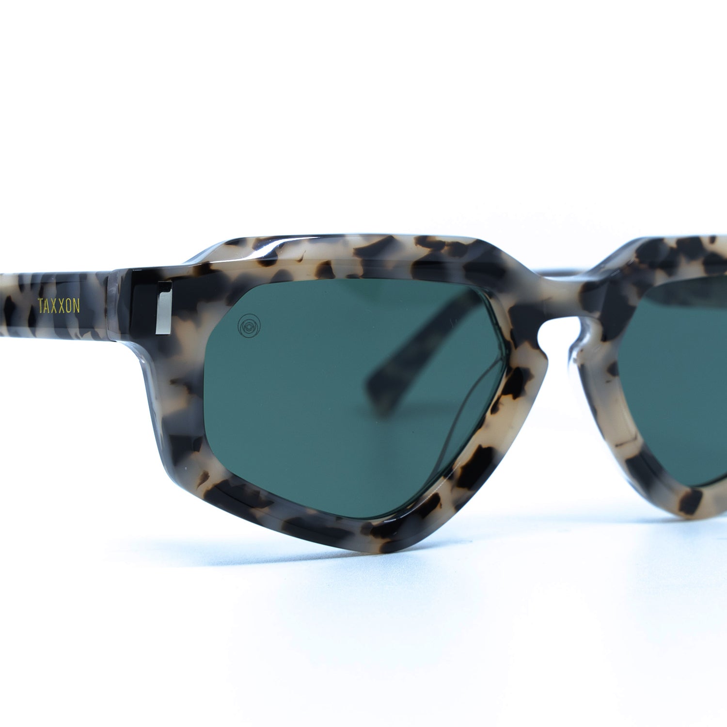 Avitio Sunglasses with Cream Frame & Green Lens