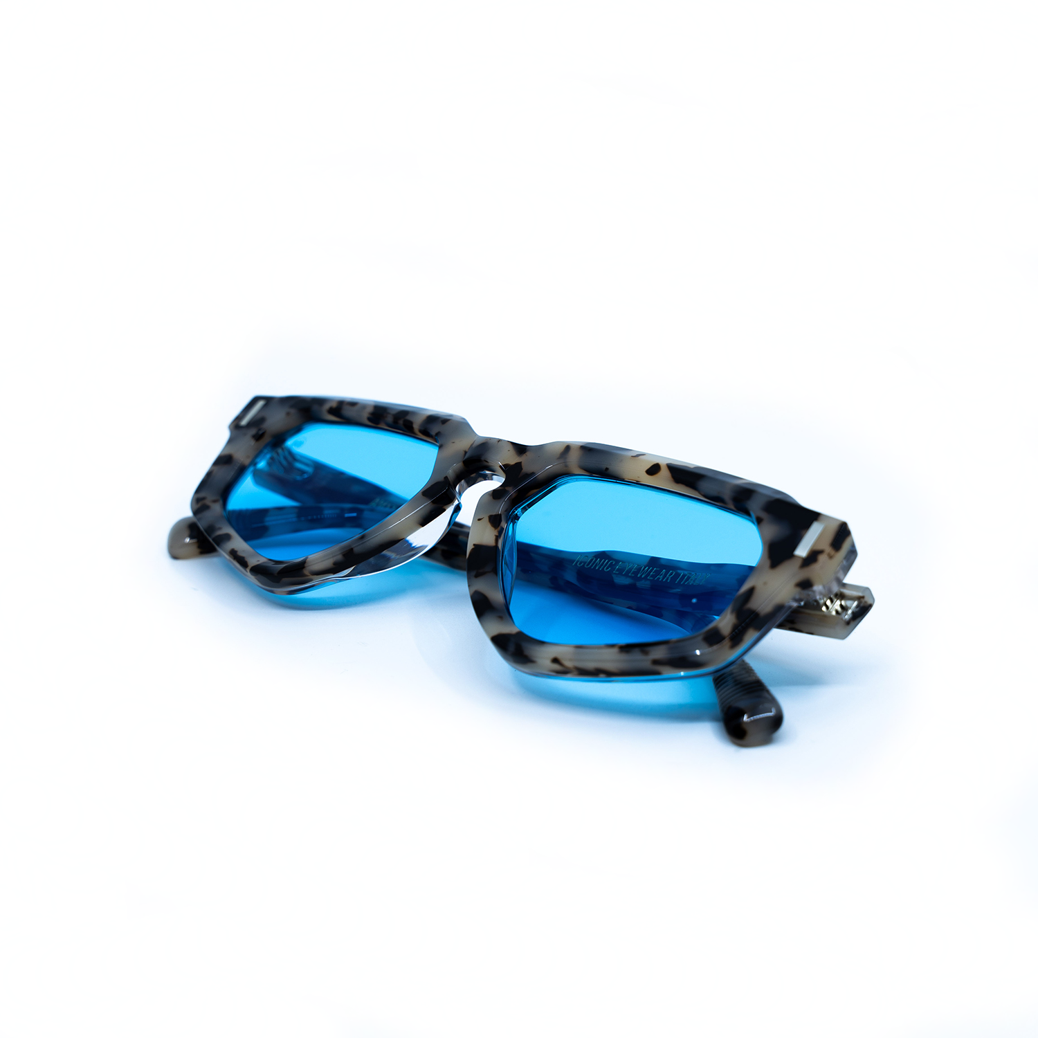 Avitio Sunglasses with Cream Frame & Light Blue Lens