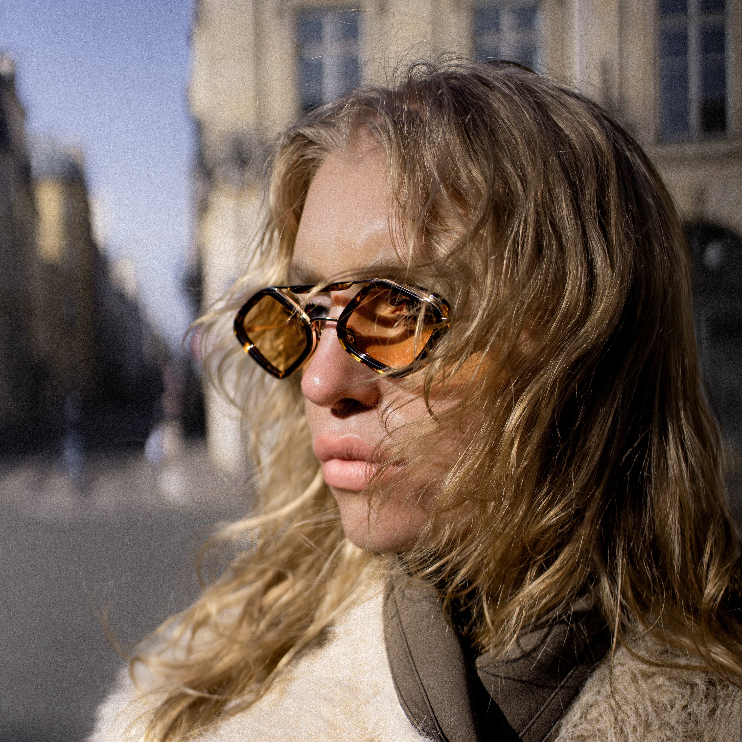 Milo Sunglasses with Havana Frame & Orange Lens