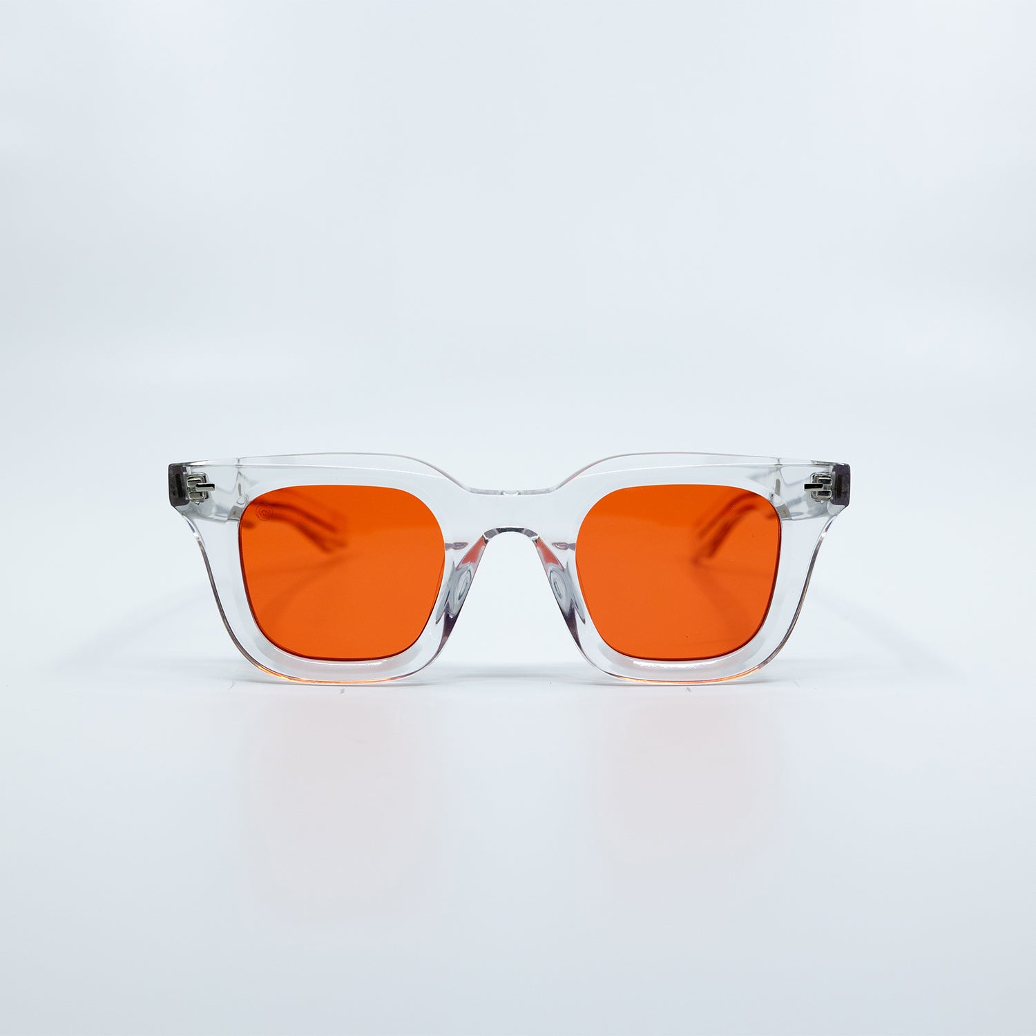 Zid Sunglasses with Clear Frame & Red Lens