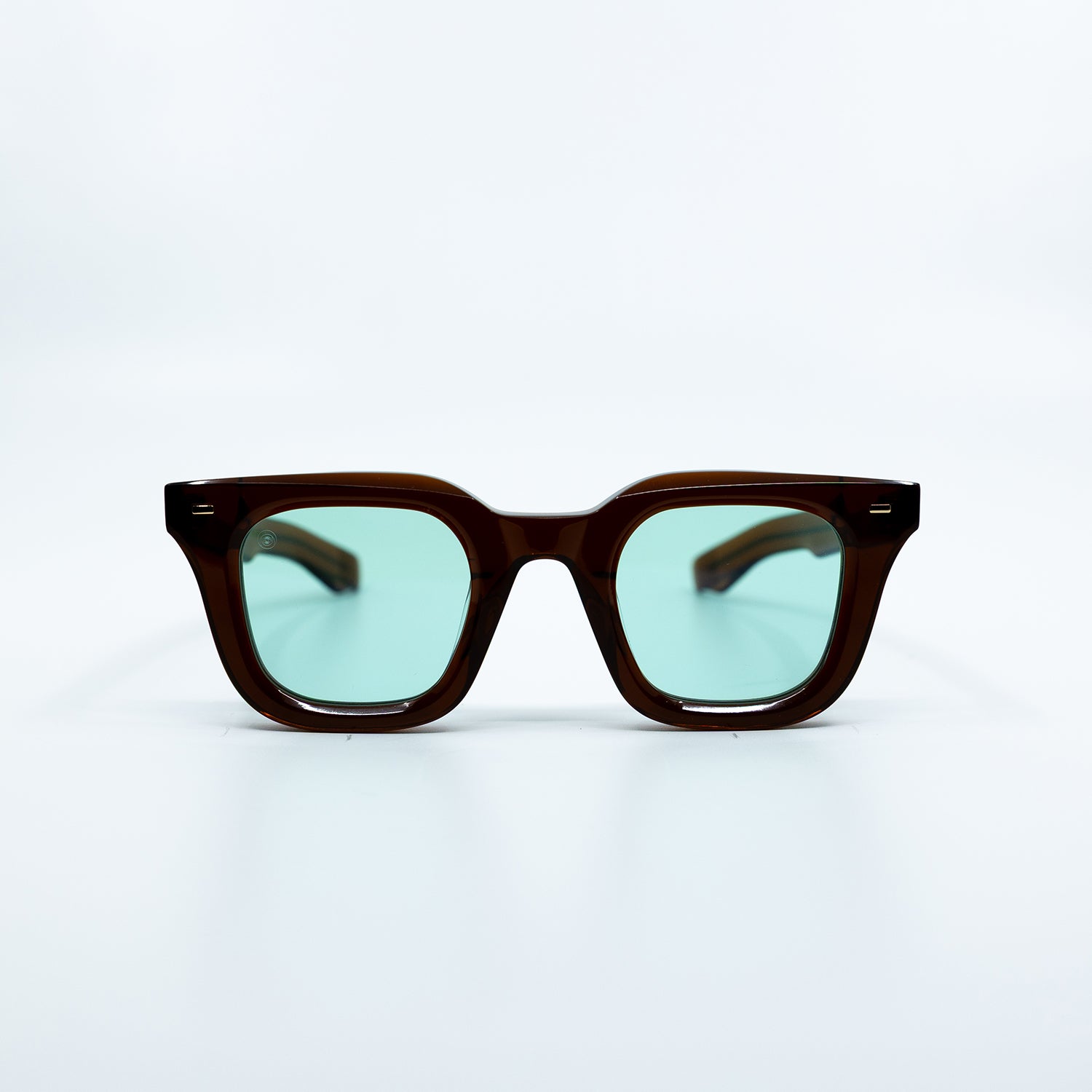 Zid Sunglasses with Brown Frame & Aqua Lens