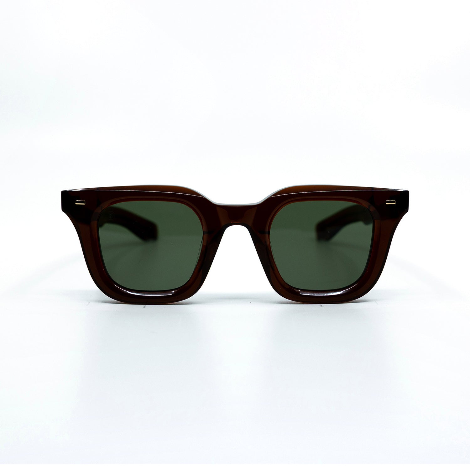 Zid Sunglasses with Brown Frame & Green Lens