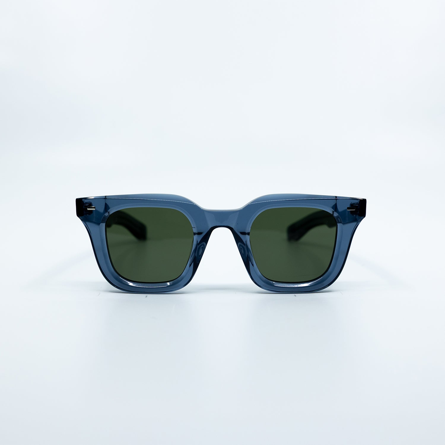 Zid Sunglasses with Onyx Frame & Green Lens