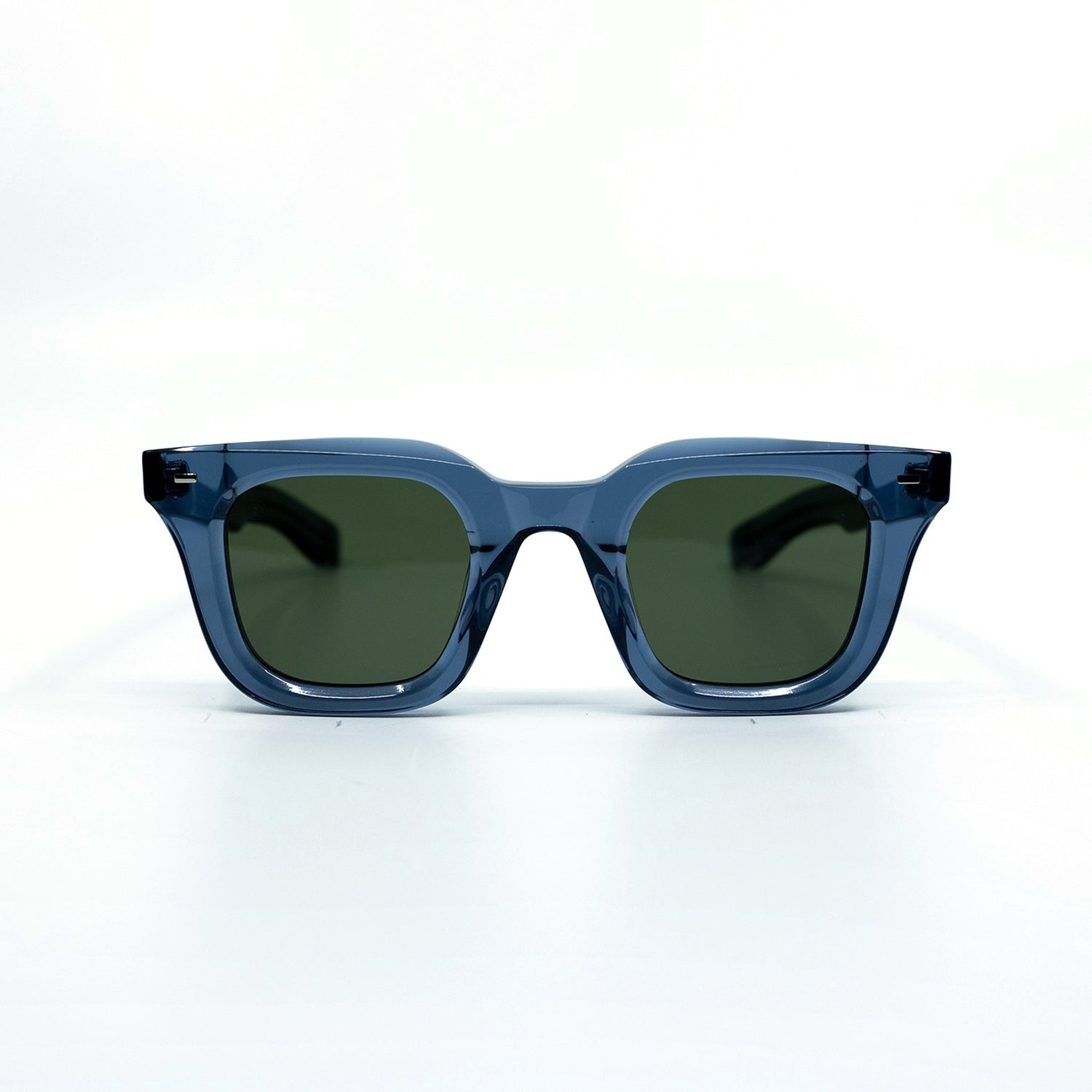Zid Sunglasses with Onyx Frame & Green Lens