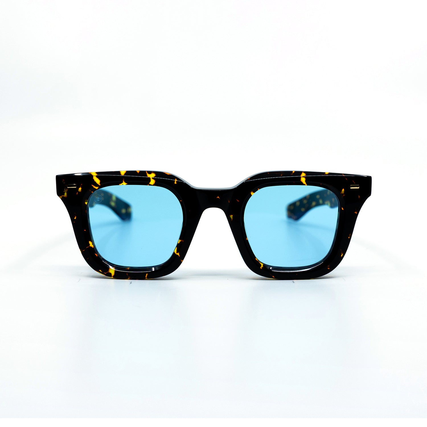 Zid Sunglasses with Havana Frame & Light Blue Lens