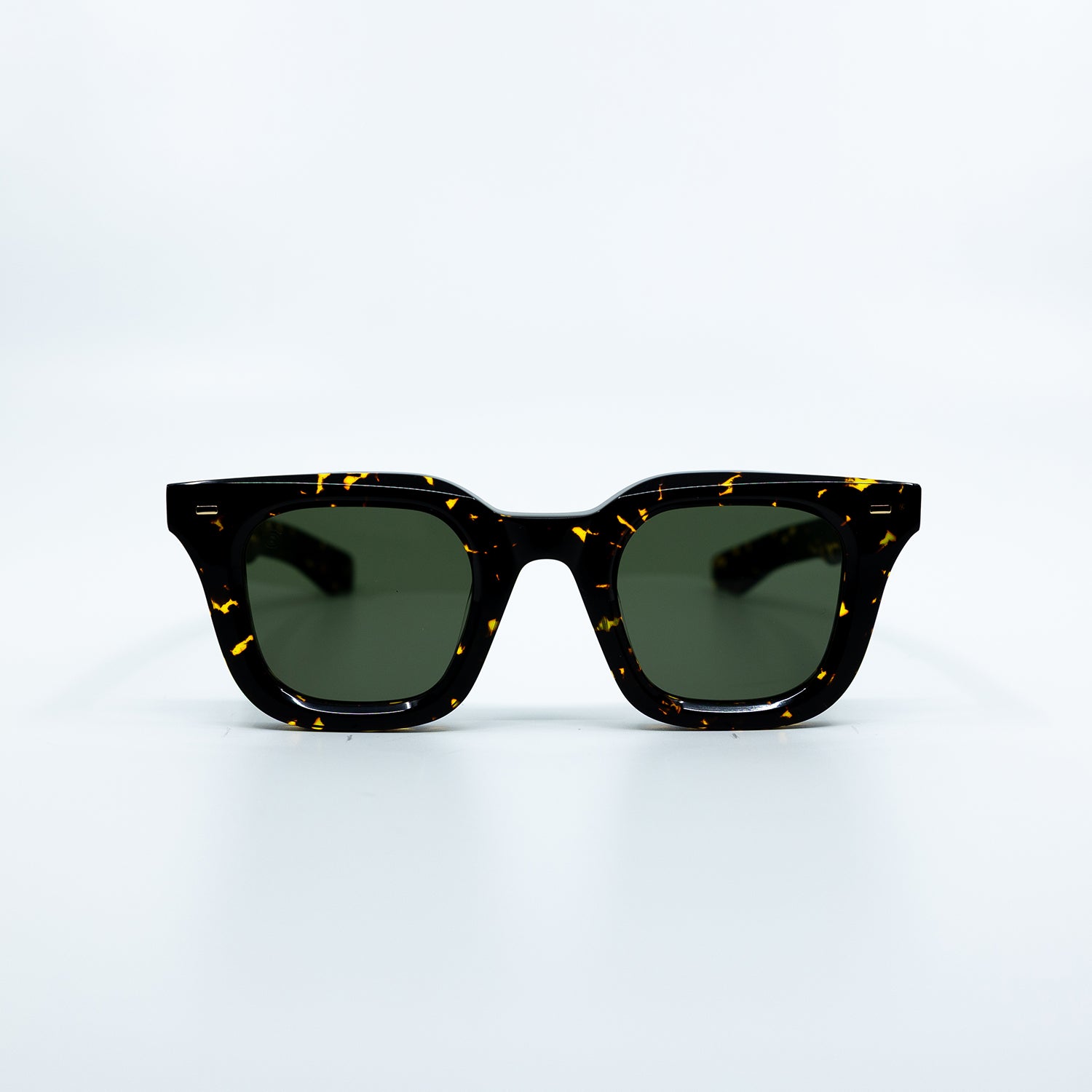 Zid Sunglasses with Tortoise Frame & Green Lens