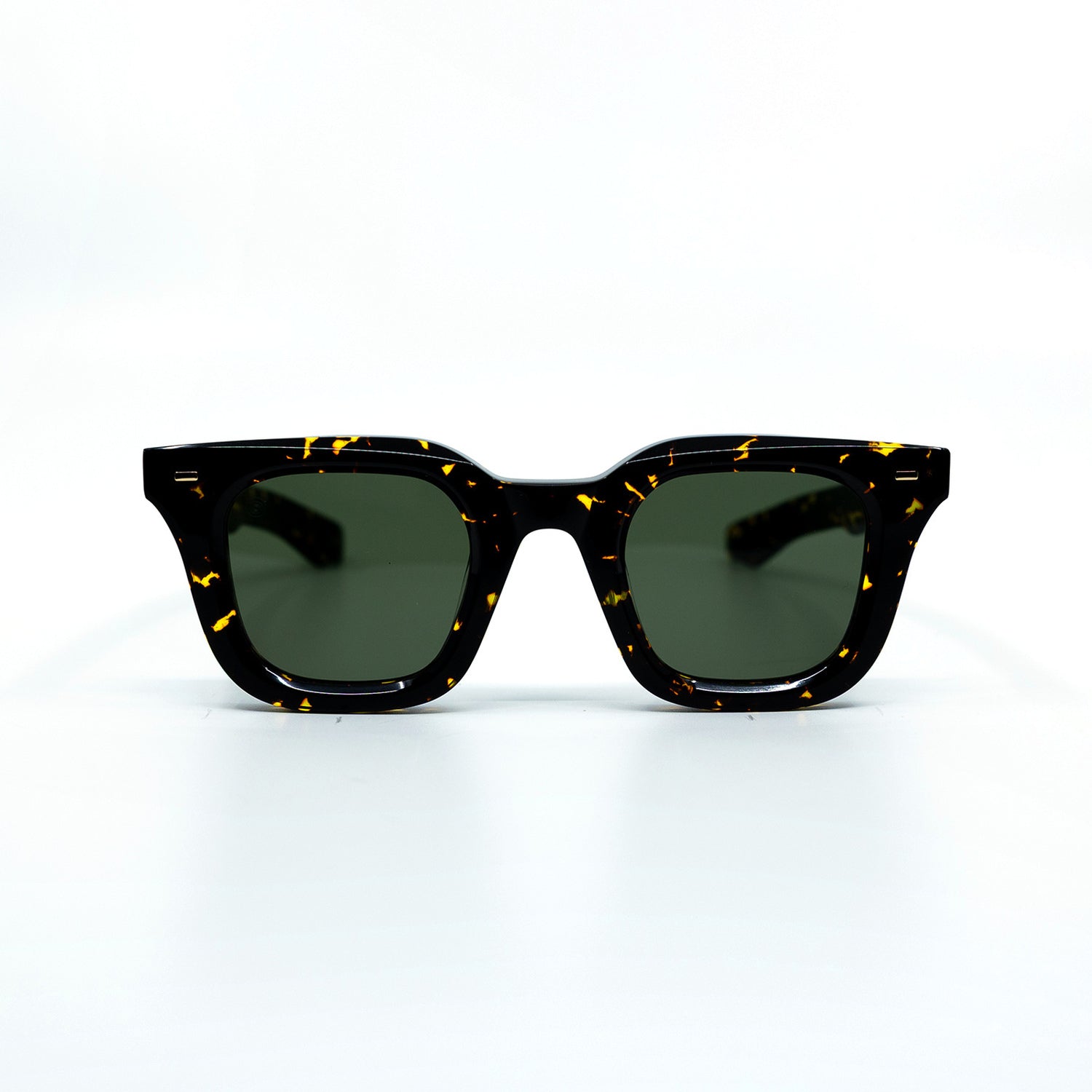 Zid Sunglasses with Havana Frame & Green Lens