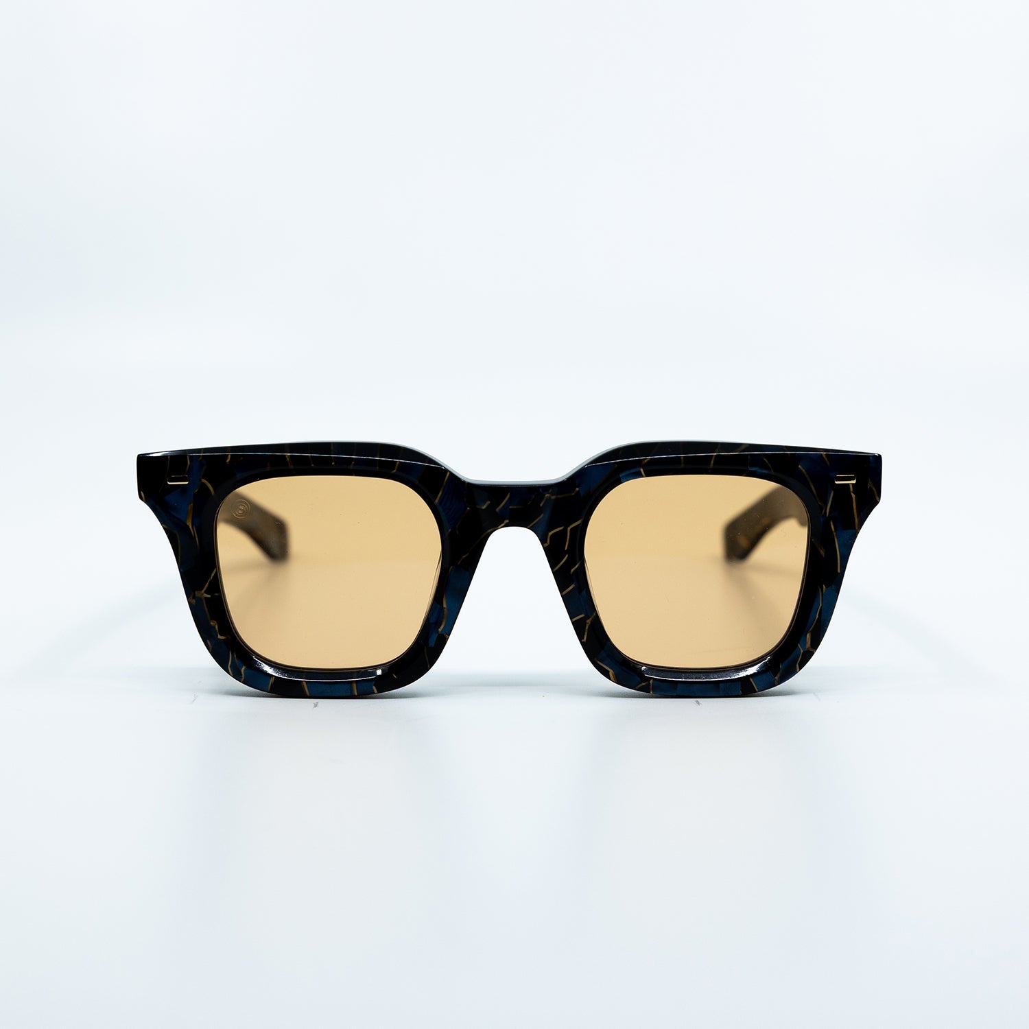 Zid Sunglasses with Azurite Frame & Orange Lens