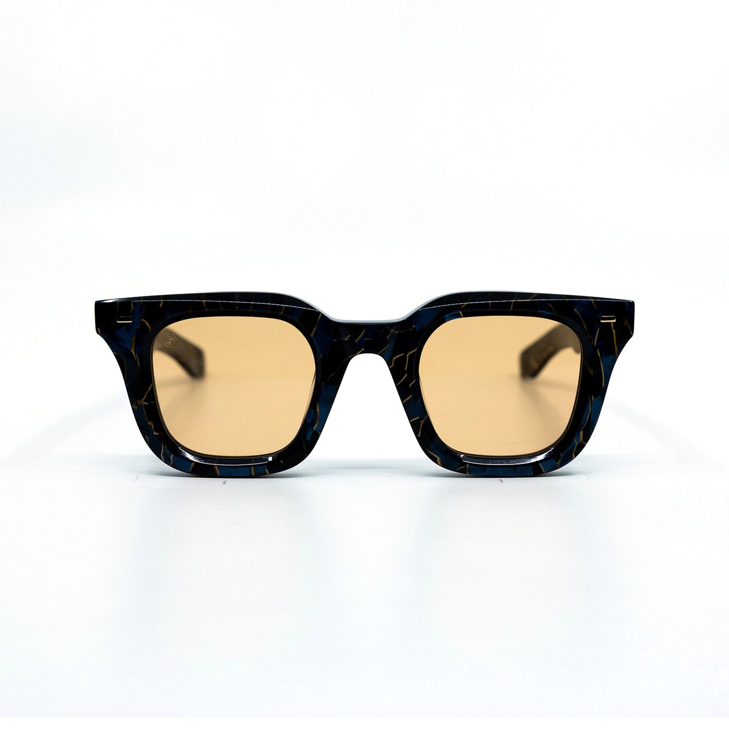 Zid Sunglasses with Azurite Frame & Orange Lens
