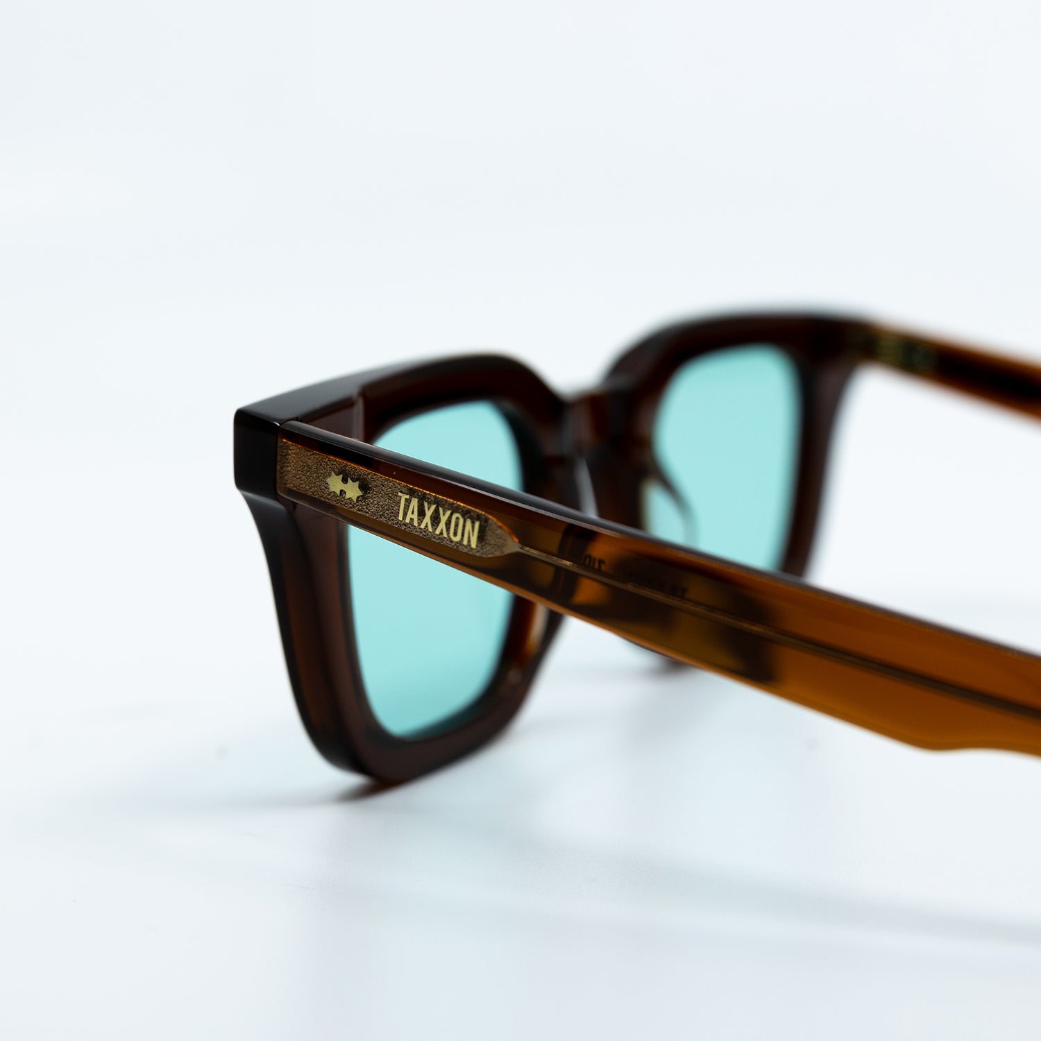 Zid Sunglasses with Brown Frame & Aqua Lens