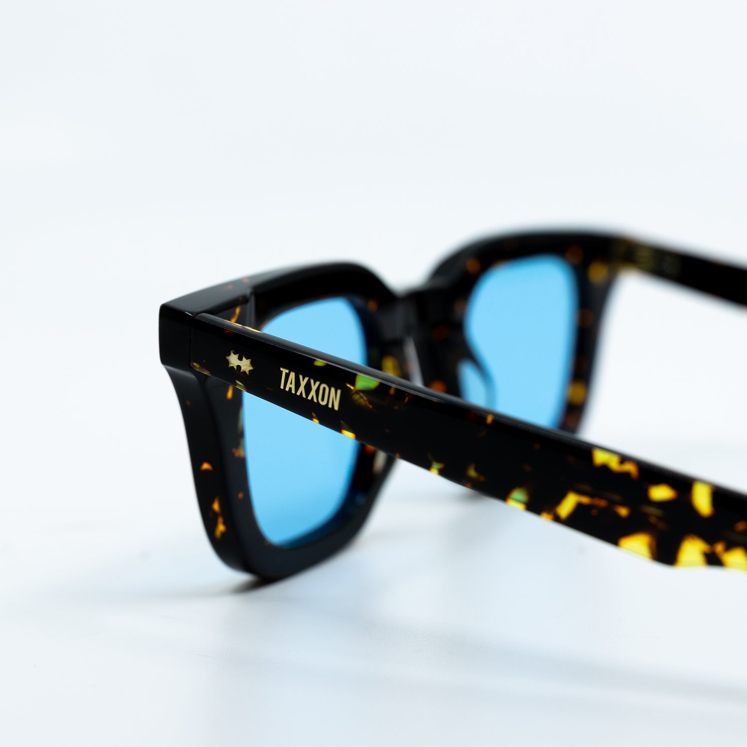 Zid Sunglasses with Tortoise Frame & Light Blue Lens
