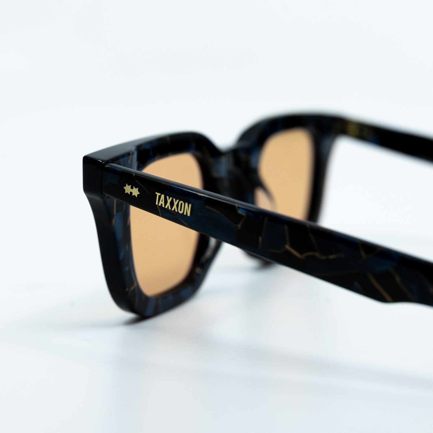 Zid Sunglasses with Azurite Frame & Orange Lens