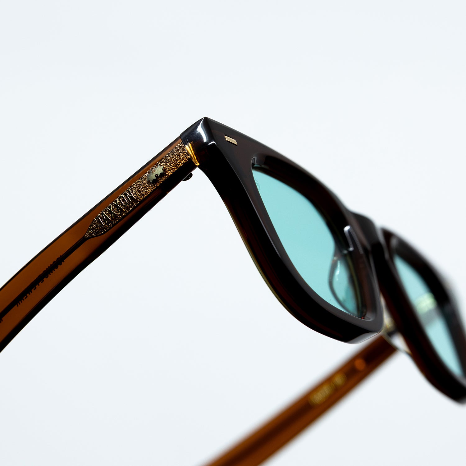 Zid Sunglasses with Brown Frame & Aqua Lens
