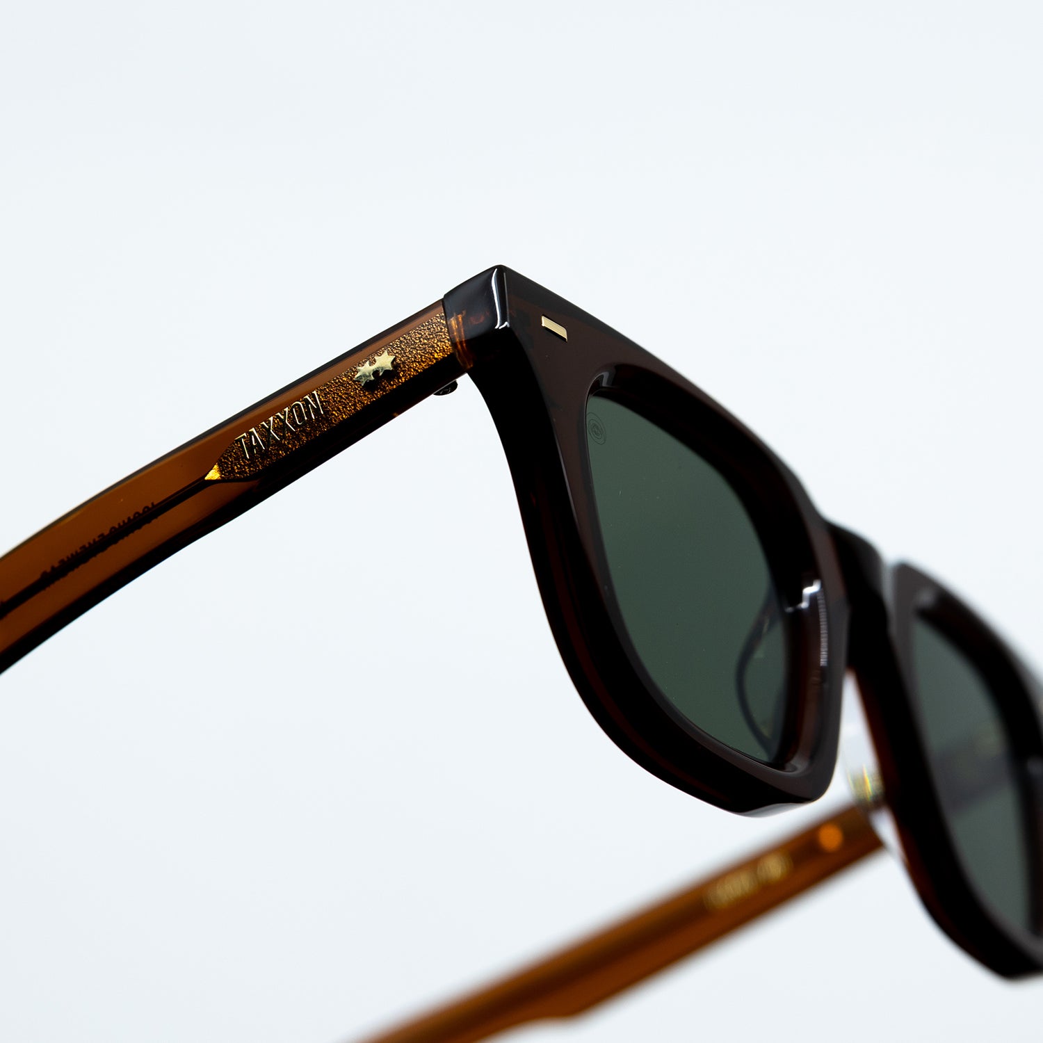 Zid Sunglasses with Brown Frame & Green Lens